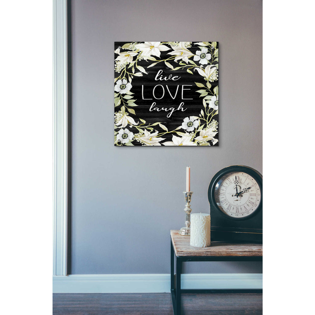 Epic Art 'Live, Love, Laugh' by Cindy Jacobs, Acrylic Glass Wall Art,24x24