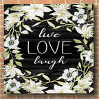 Epic Art 'Live, Love, Laugh' by Cindy Jacobs, Acrylic Glass Wall Art,36x36
