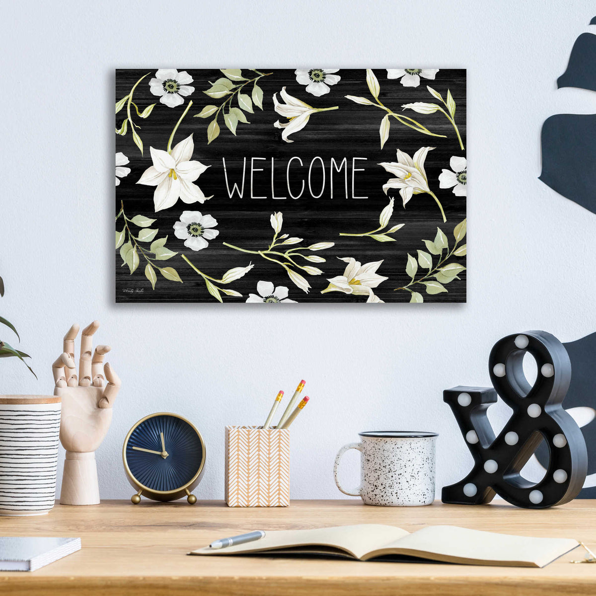 Epic Art 'Welcome Lilies' by Cindy Jacobs, Acrylic Glass Wall Art,16x12