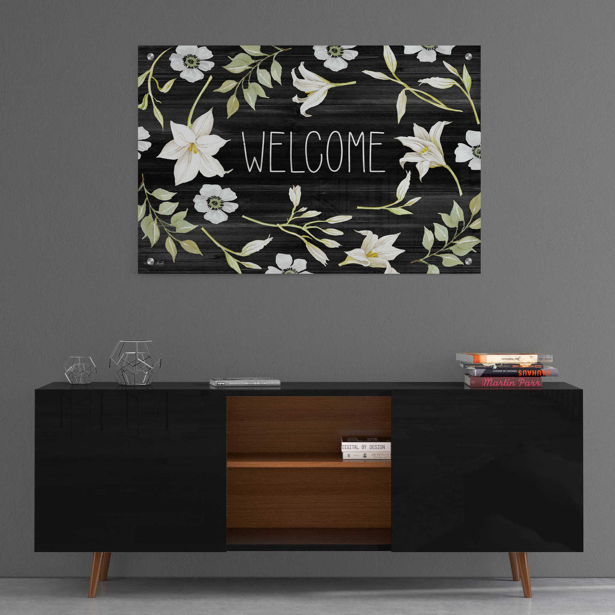 Epic Art 'Welcome Lilies' by Cindy Jacobs, Acrylic Glass Wall Art,36x24