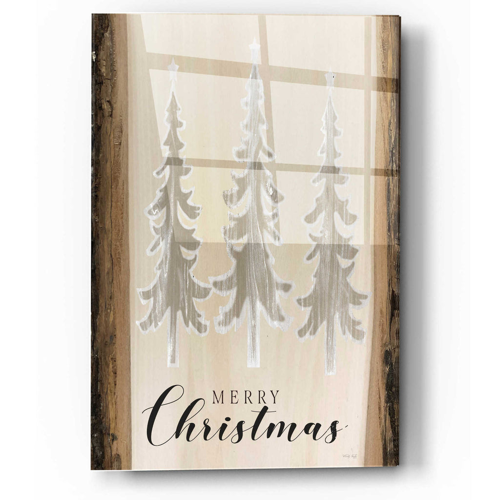 Epic Art 'White Whisper Christmas Trees' by Cindy Jacobs, Acrylic Glass Wall Art
