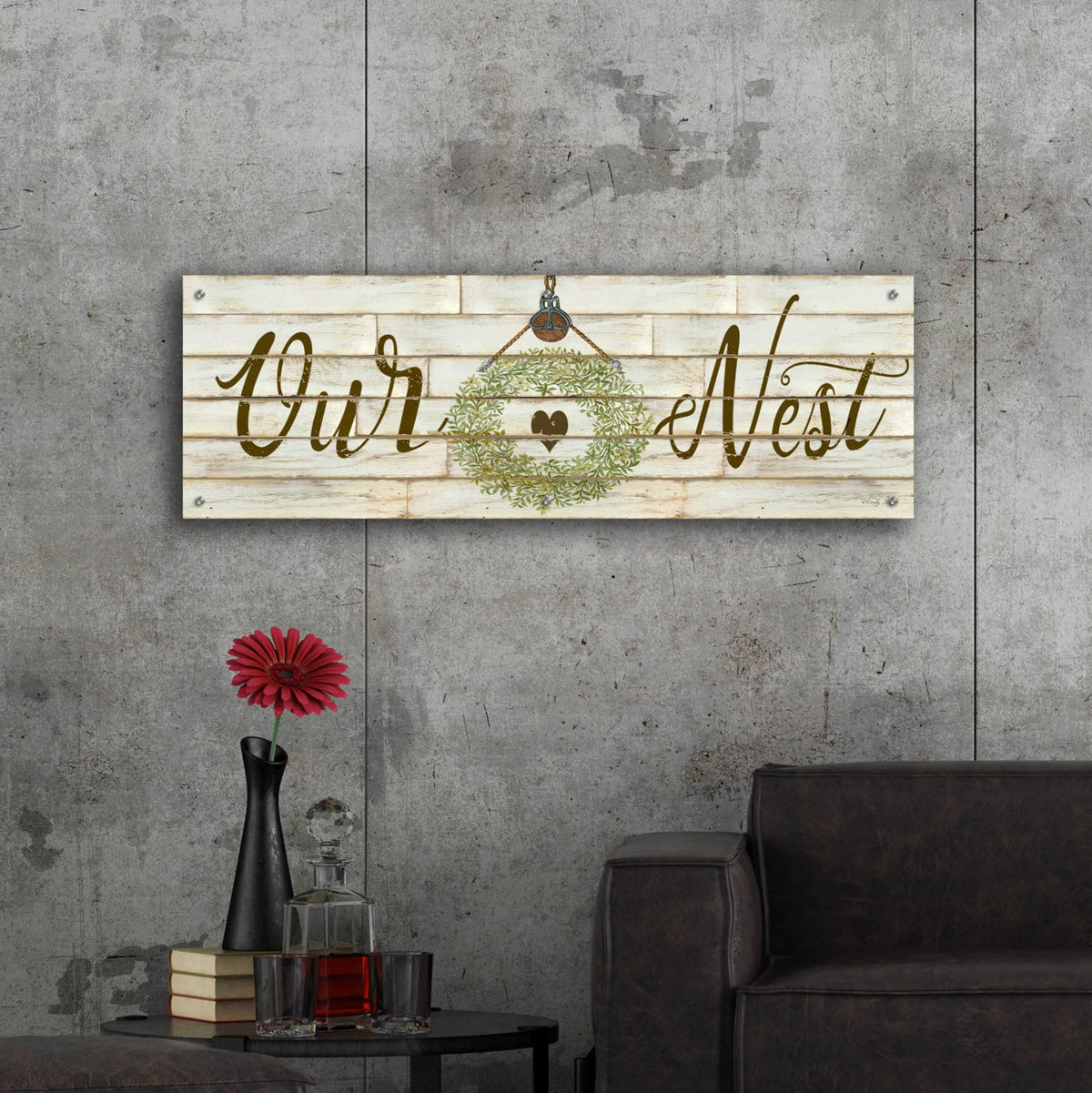 Epic Art 'Our Nest' by Cindy Jacobs, Acrylic Glass Wall Art,48x16