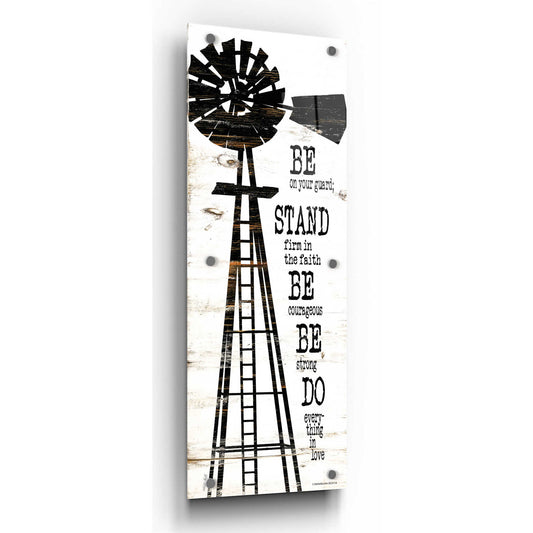 Epic Art 'Windmill Be On Your Guard' by Cindy Jacobs, Acrylic Glass Wall Art