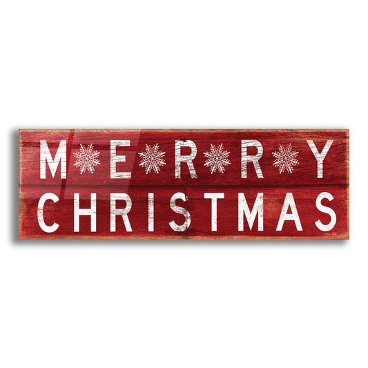 Epic Art 'Merry Christmas Sign 2' by Cindy Jacobs, Acrylic Glass Wall Art