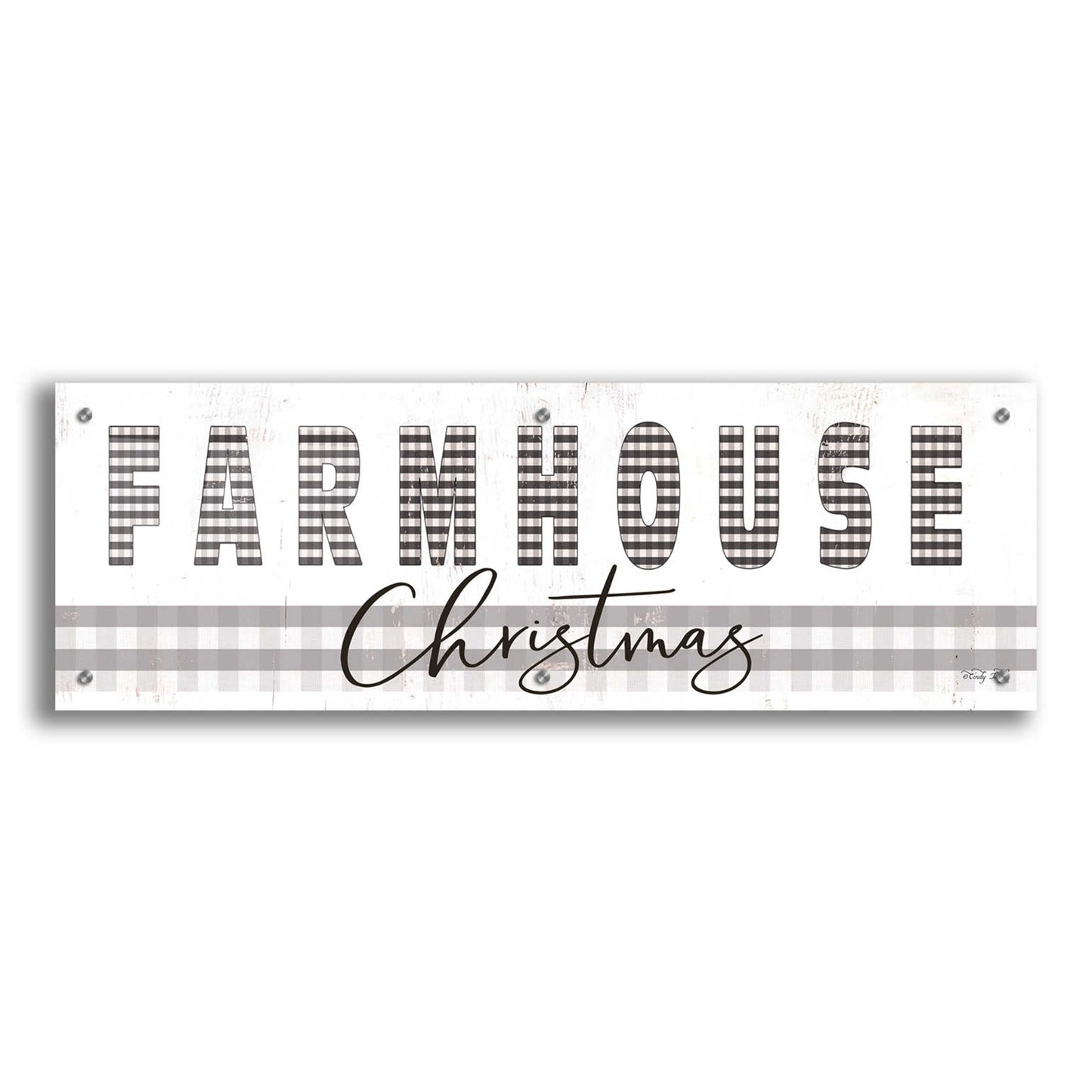 Epic Art 'Farmhouse Christmas' by Cindy Jacobs, Acrylic Glass Wall Art,36x12