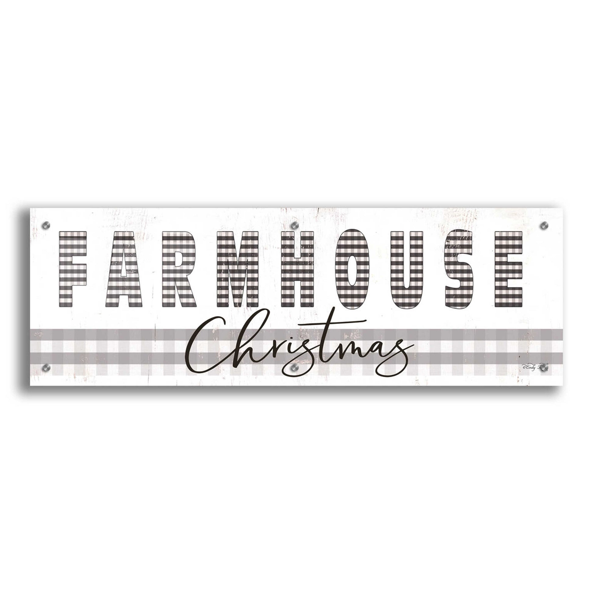 Epic Art 'Farmhouse Christmas' by Cindy Jacobs, Acrylic Glass Wall Art,36x12