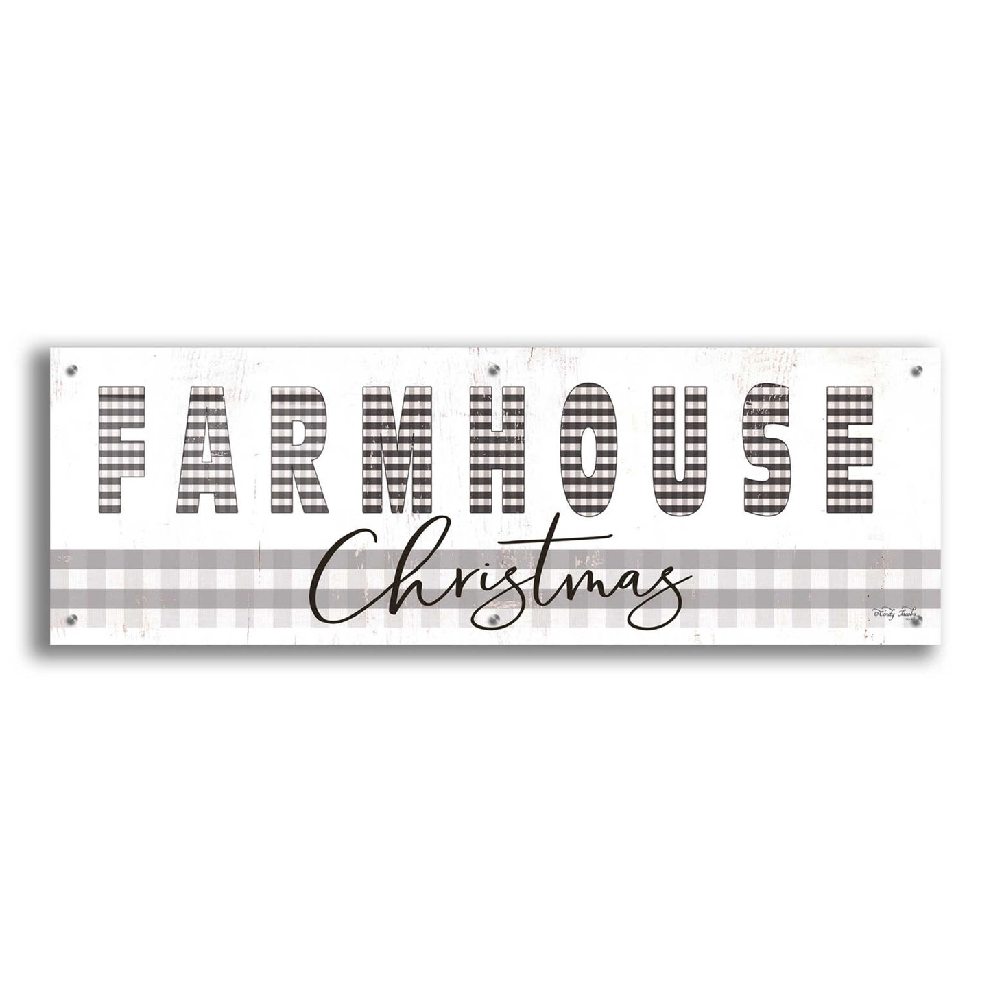 Epic Art 'Farmhouse Christmas' by Cindy Jacobs, Acrylic Glass Wall Art,48x16