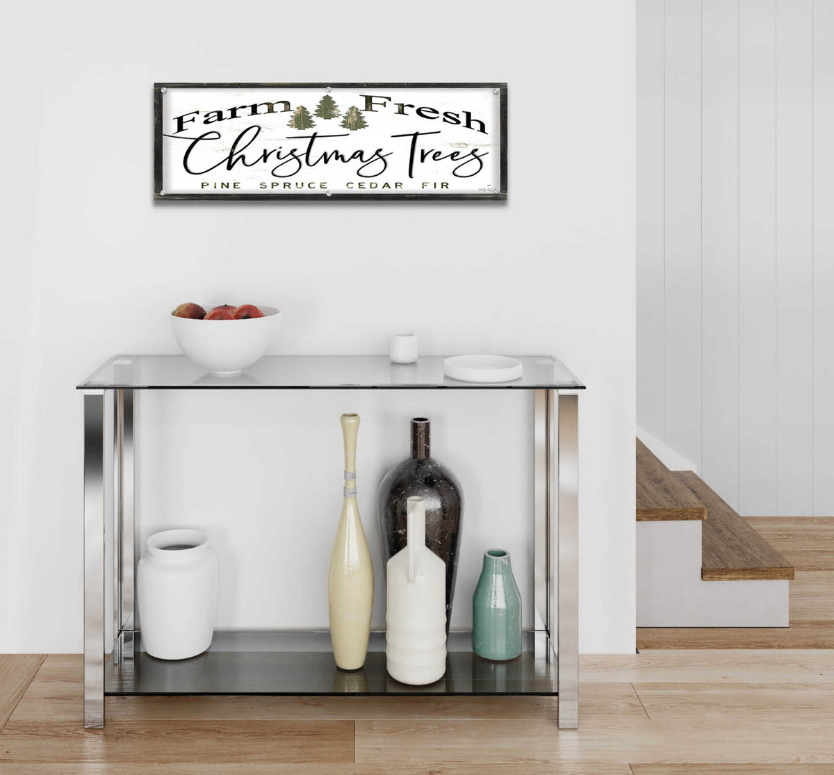 Epic Art 'Farm Fresh Christmas Trees III' by Cindy Jacobs, Acrylic Glass Wall Art,36x12
