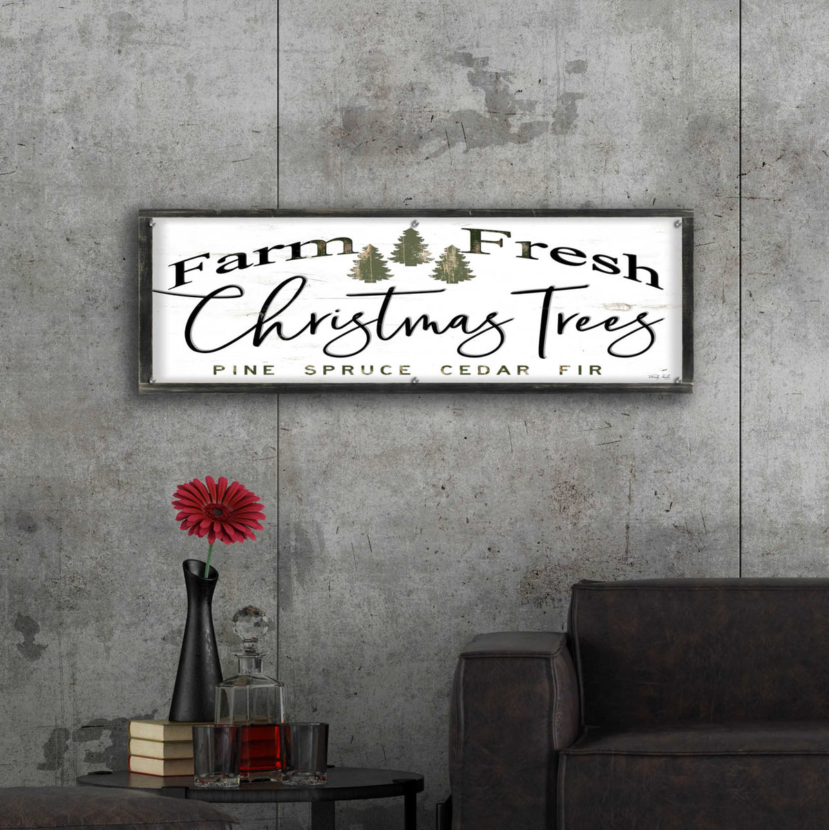 Epic Art 'Farm Fresh Christmas Trees III' by Cindy Jacobs, Acrylic Glass Wall Art,48x16