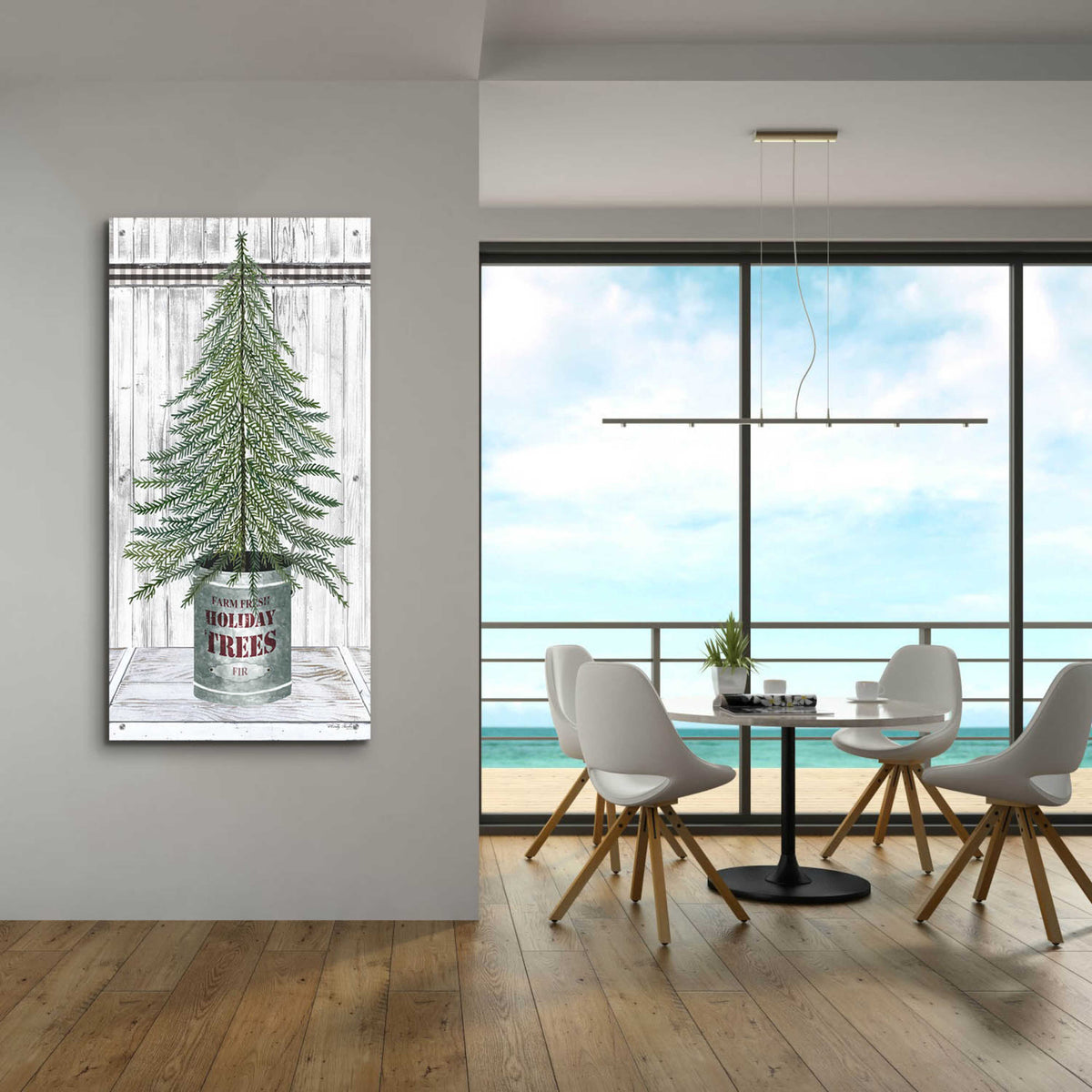Epic Art 'Galvanized Pot Fir' by Cindy Jacobs, Acrylic Glass Wall Art,24x48