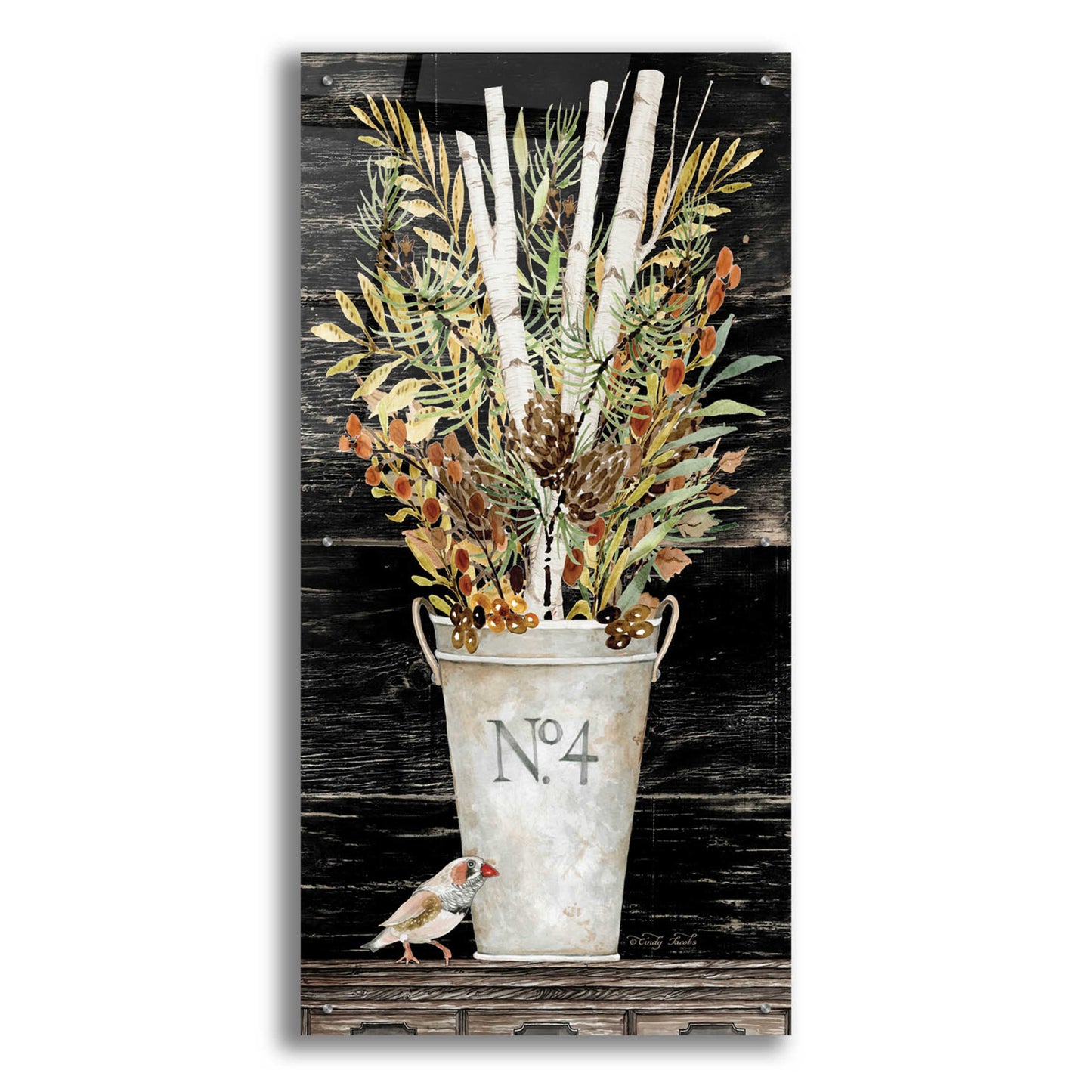 Epic Art 'Fall No. 4 Bouquet' by Cindy Jacobs, Acrylic Glass Wall Art,24x48