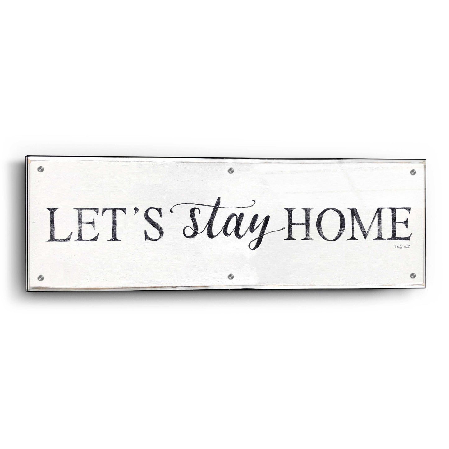 Epic Art 'Let's Stay Home II' by Cindy Jacobs, Acrylic Glass Wall Art,36x12