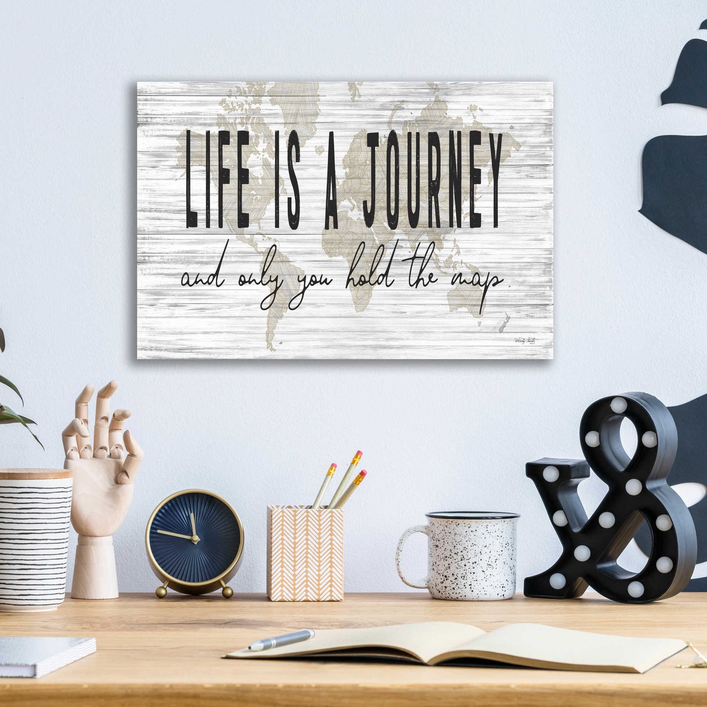 Epic Art 'Life is a Journey' by Cindy Jacobs, Acrylic Glass Wall Art,16x12