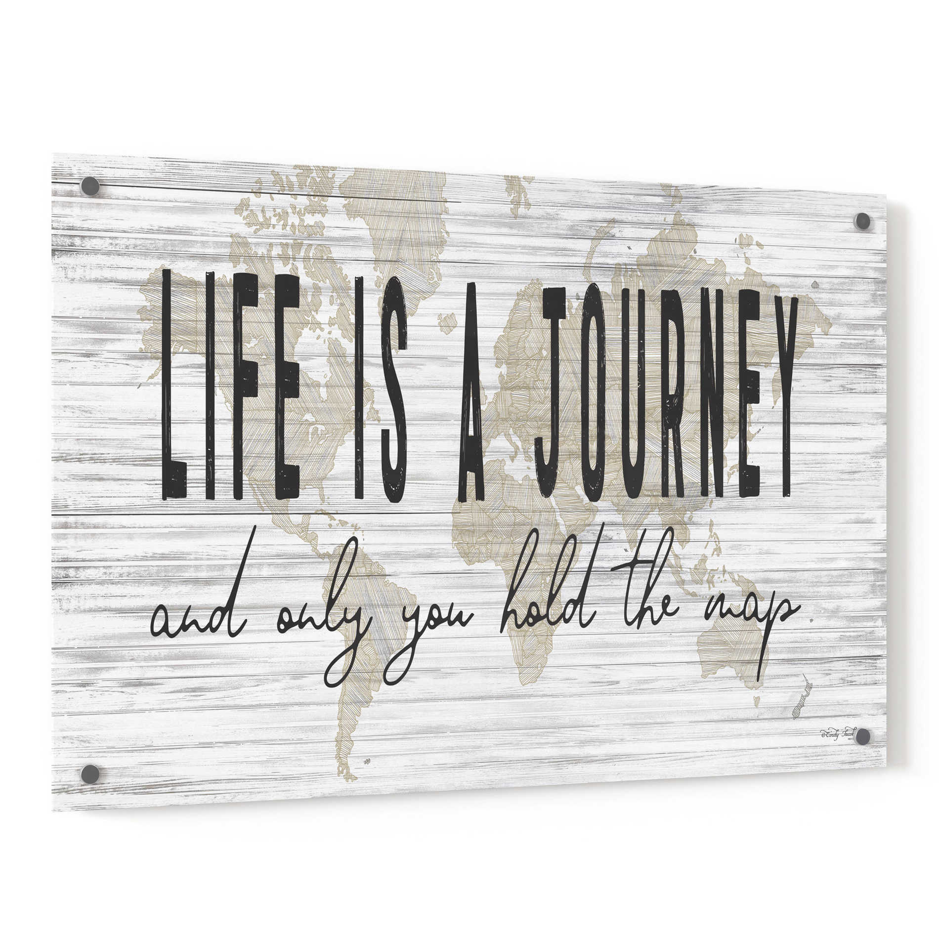 Epic Art 'Life is a Journey' by Cindy Jacobs, Acrylic Glass Wall Art,36x24