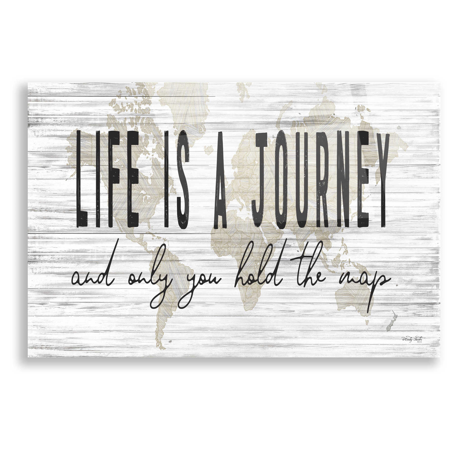 Epic Art 'Life is a Journey' by Cindy Jacobs, Acrylic Glass Wall Art