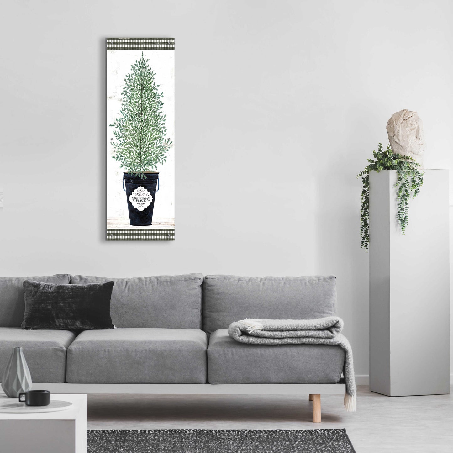 Epic Art 'Cedar Tree' by Cindy Jacobs, Acrylic Glass Wall Art,16x48