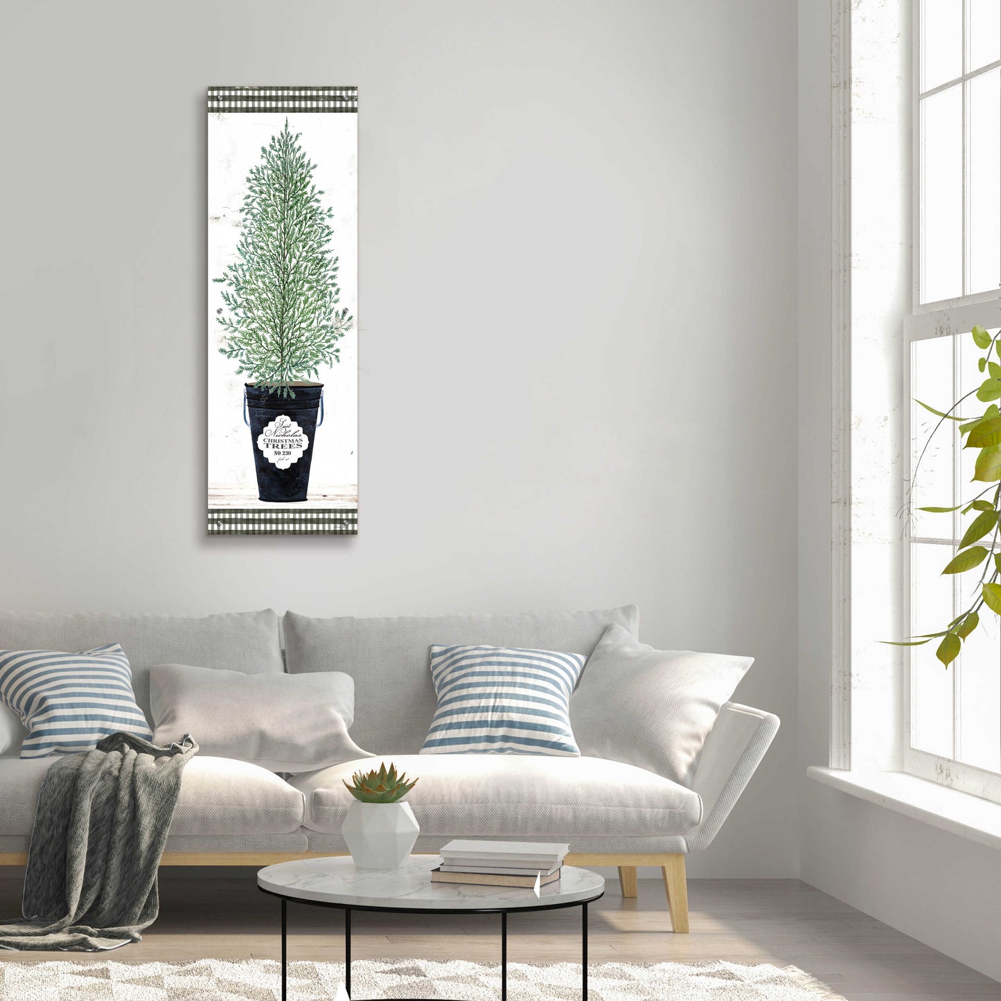 Epic Art 'Cedar Tree' by Cindy Jacobs, Acrylic Glass Wall Art,16x48