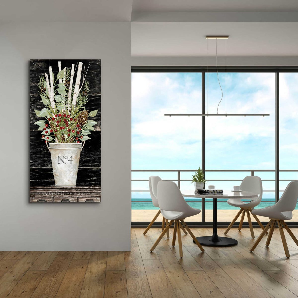 Epic Art 'No. 4 Christmas' by Cindy Jacobs, Acrylic Glass Wall Art,24x48