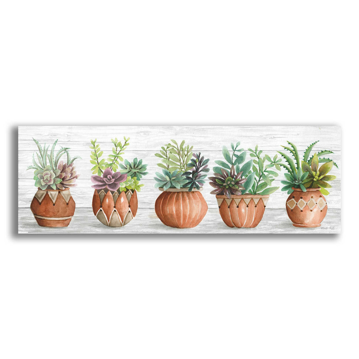 Epic Art 'Terracotta Pots I' by Cindy Jacobs, Acrylic Glass Wall Art