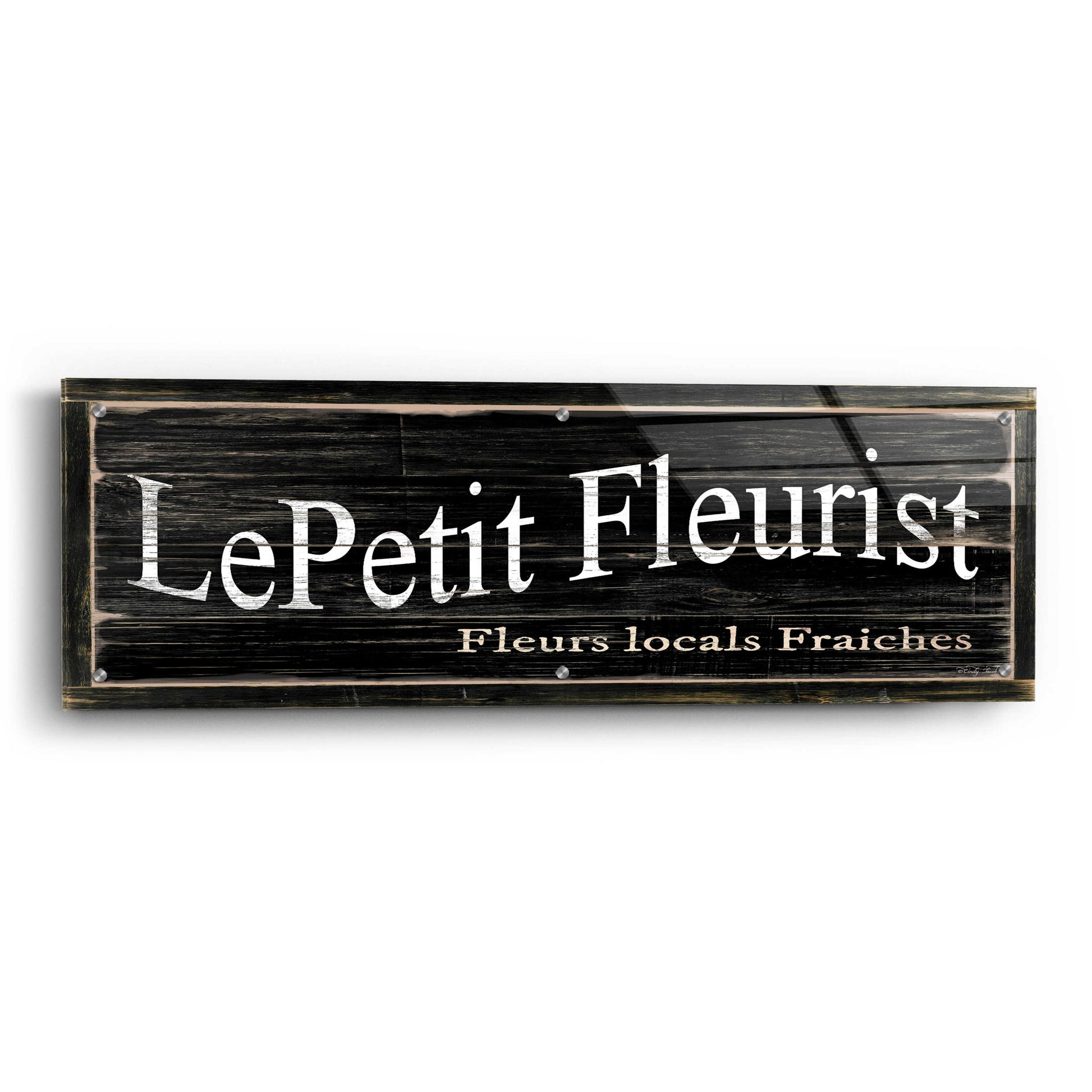 Epic Art 'LePetit Fleurist' by Cindy Jacobs, Acrylic Glass Wall Art,36x12