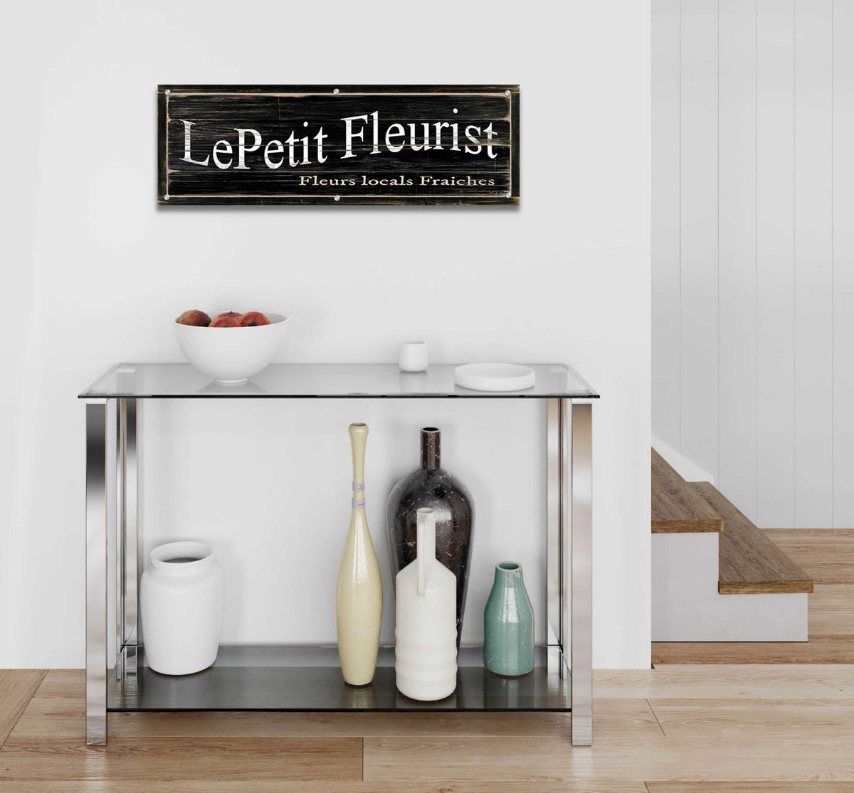 Epic Art 'LePetit Fleurist' by Cindy Jacobs, Acrylic Glass Wall Art,36x12