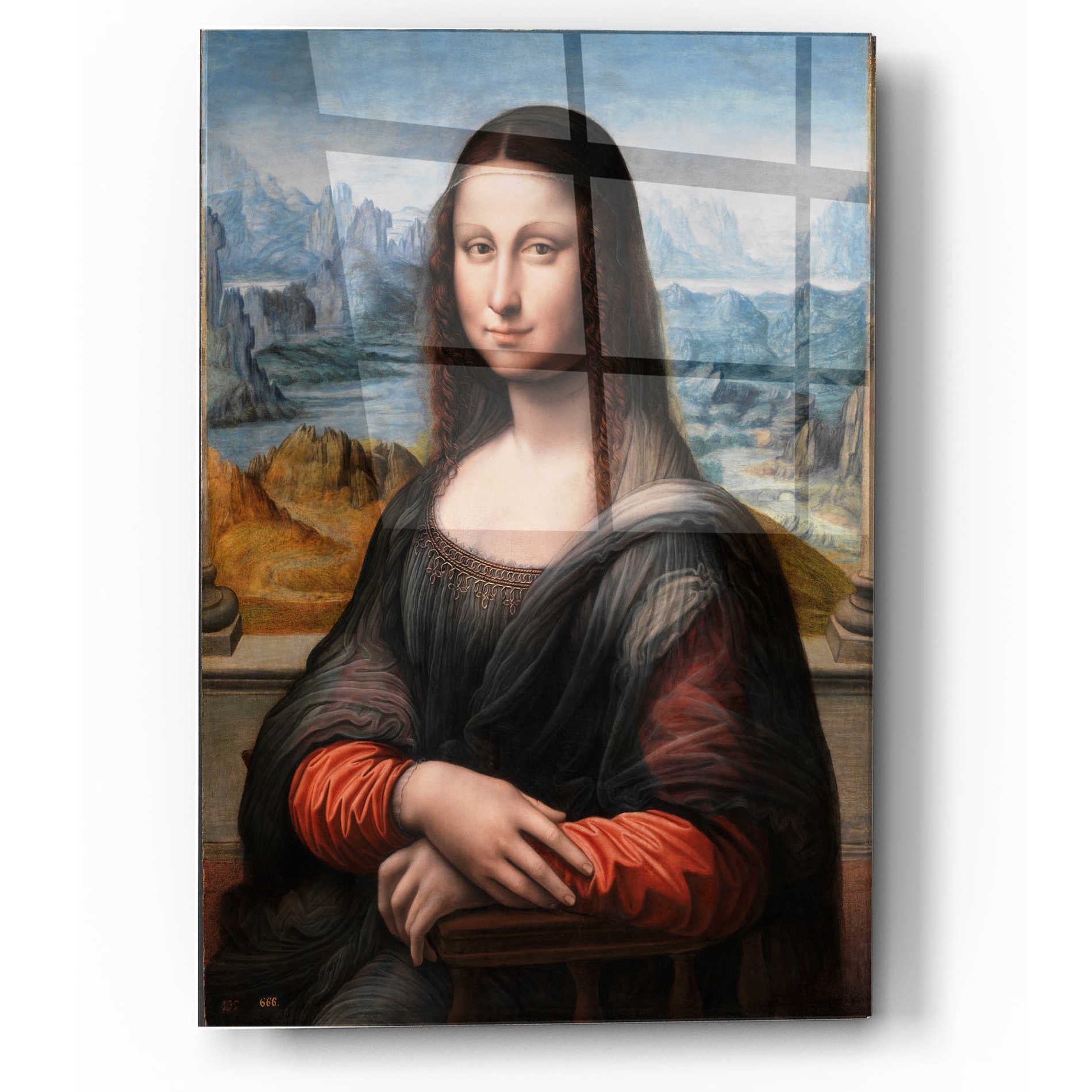 Epic Art 'Mona Lisa Prado' by Leonardo Da Vinci, Acrylic Glass Wall Art,12x16