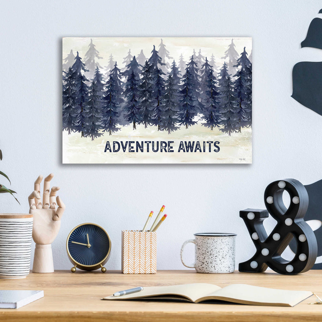 Epic Art 'Navy Trees Adventure' by Cindy Jacobs, Acrylic Glass Wall Art,16x12