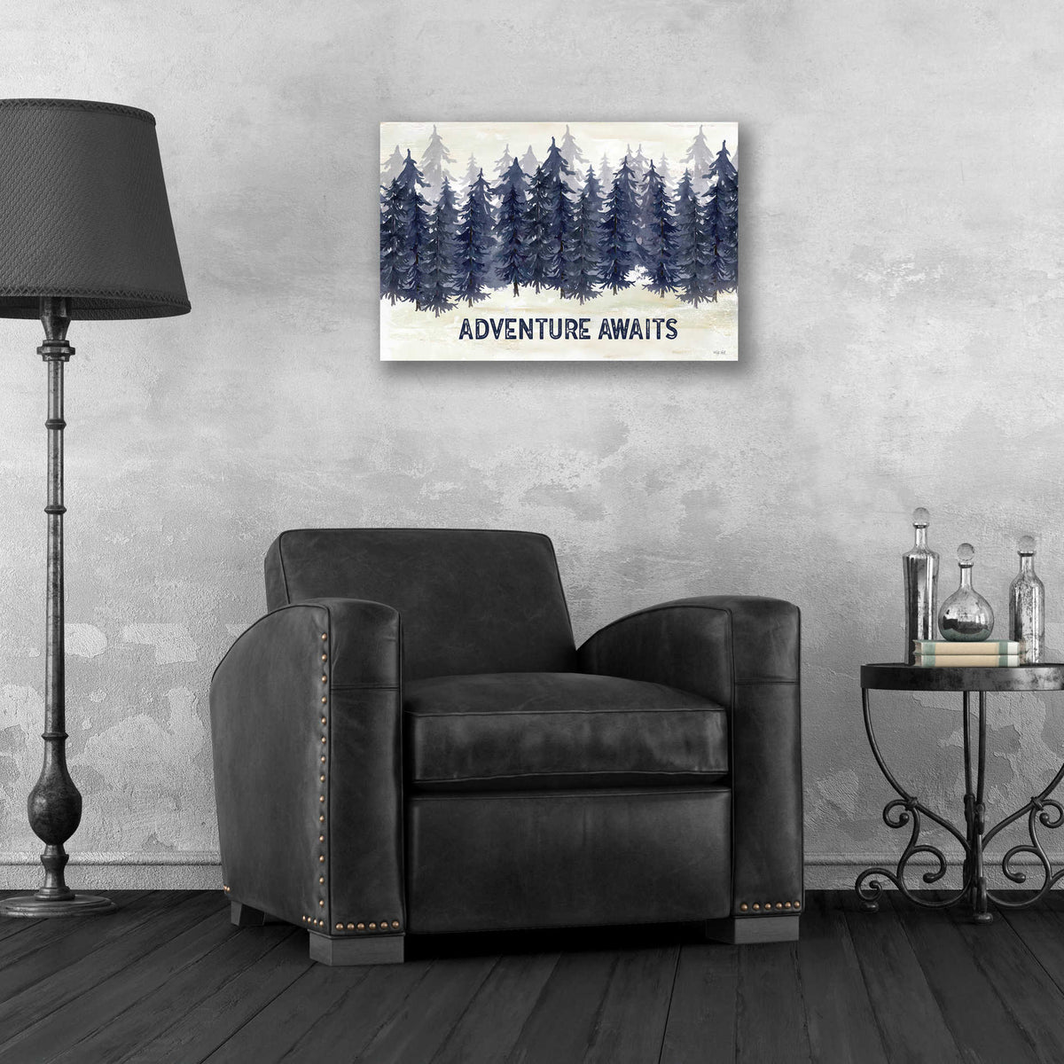 Epic Art 'Navy Trees Adventure' by Cindy Jacobs, Acrylic Glass Wall Art,24x16