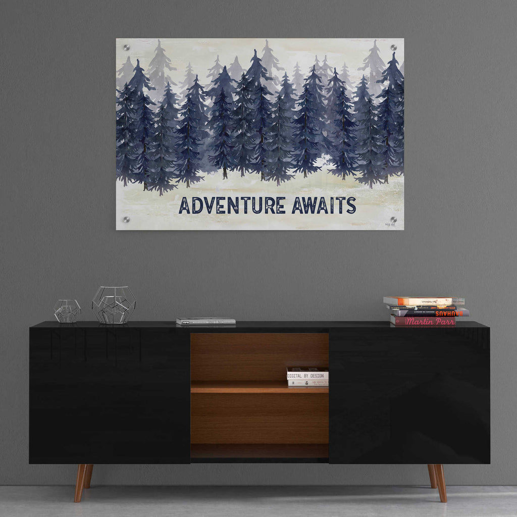 Epic Art 'Navy Trees Adventure' by Cindy Jacobs, Acrylic Glass Wall Art,36x24