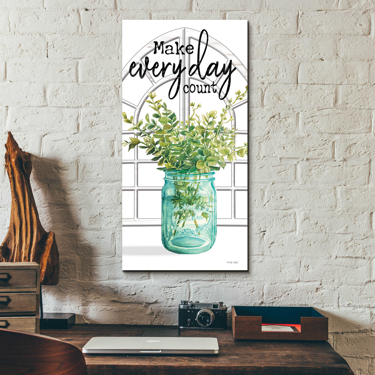 Epic Art 'Make Every Day Count' by Cindy Jacobs, Acrylic Glass Wall Art,12x24