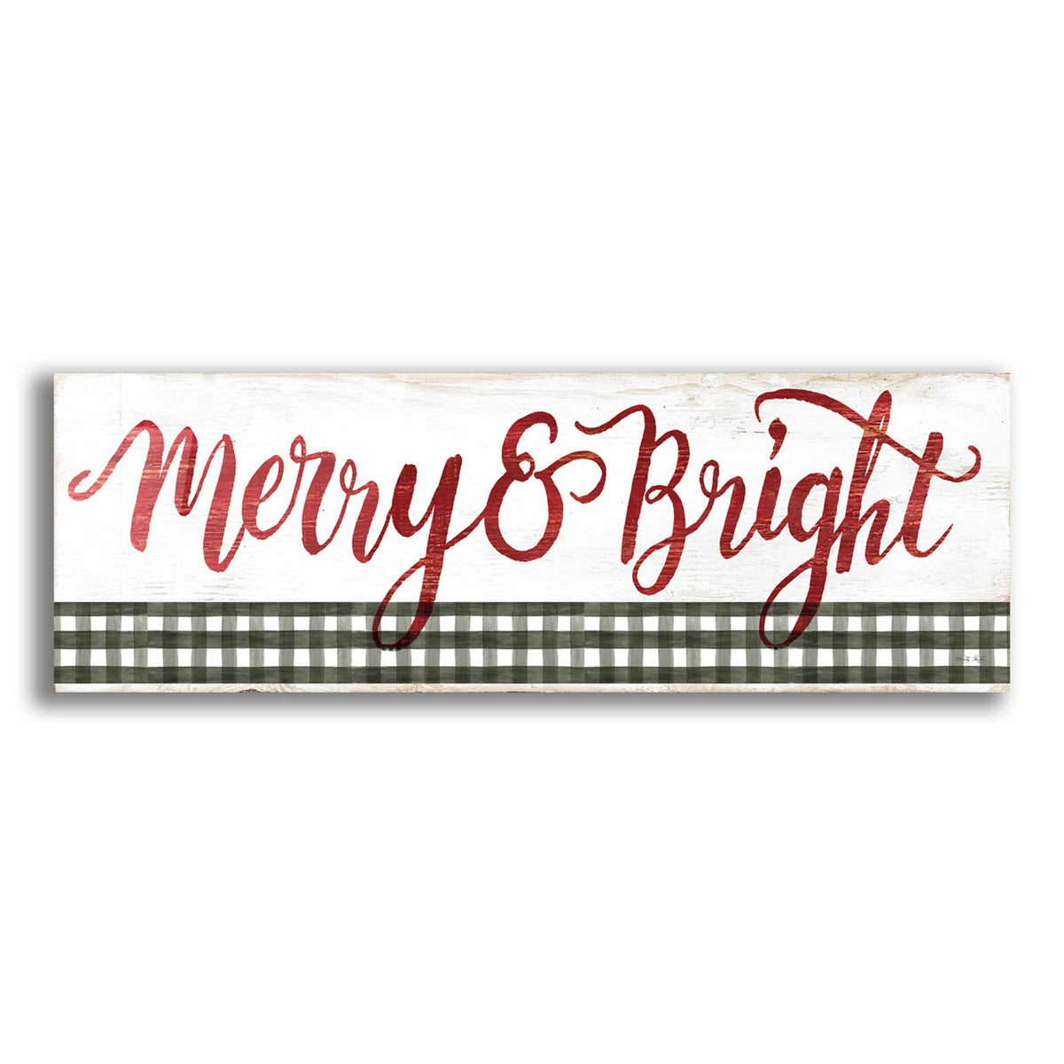Epic Art 'Merry & Bright Gingham' by Cindy Jacobs, Acrylic Glass Wall Art