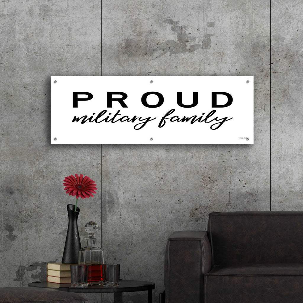 Epic Art 'Proud Military Family' by Cindy Jacobs, Acrylic Glass Wall Art,48x16