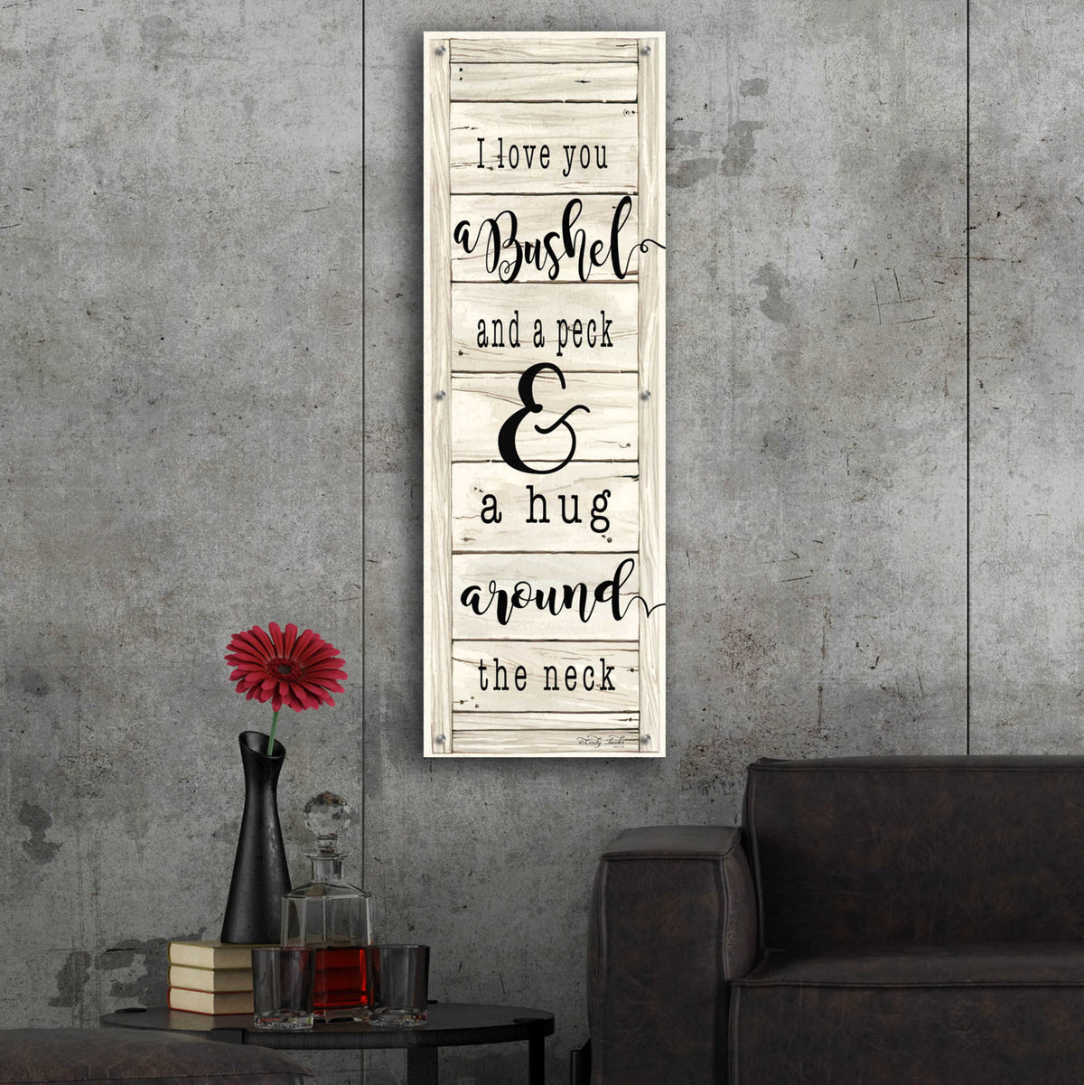 Epic Art 'Hug Around the Neck' by Cindy Jacobs, Acrylic Glass Wall Art,16x48