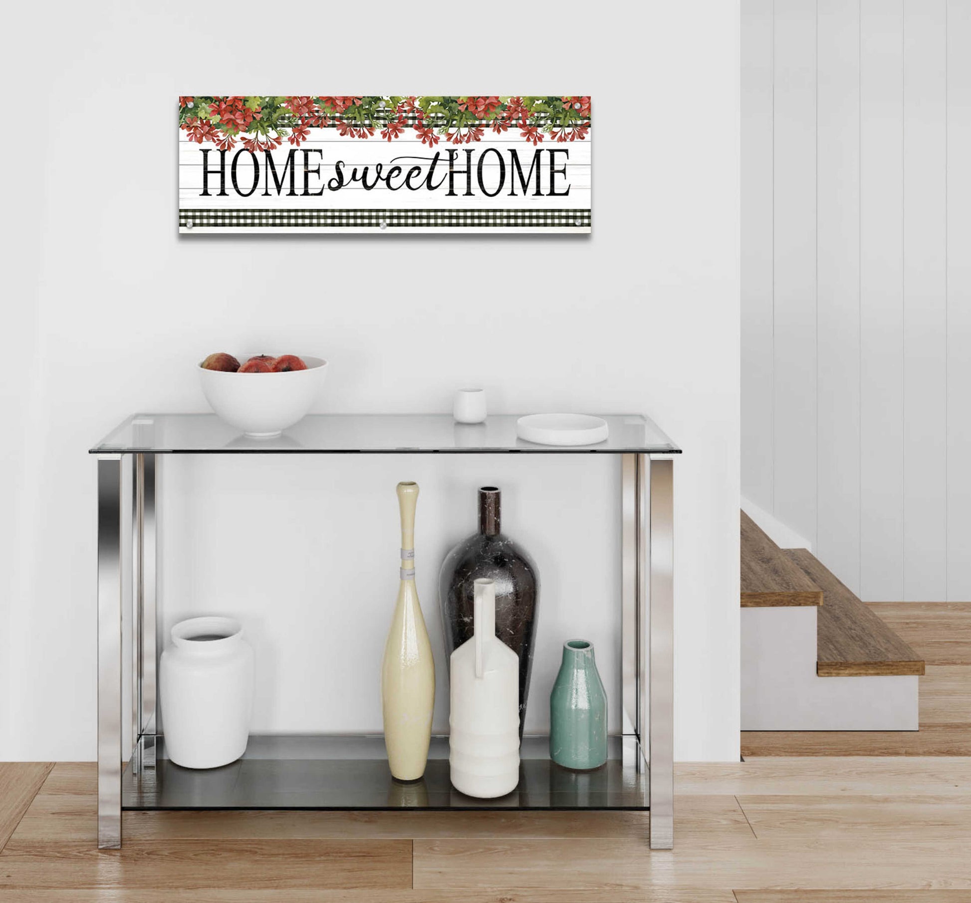 Epic Art 'Home Sweet Home Banner' by Cindy Jacobs, Acrylic Glass Wall Art,36x12