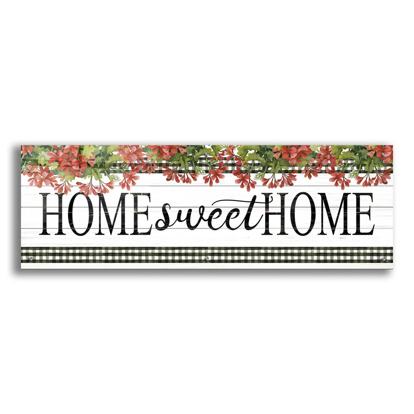 Epic Art 'Home Sweet Home Banner' by Cindy Jacobs, Acrylic Glass Wall Art,48x16