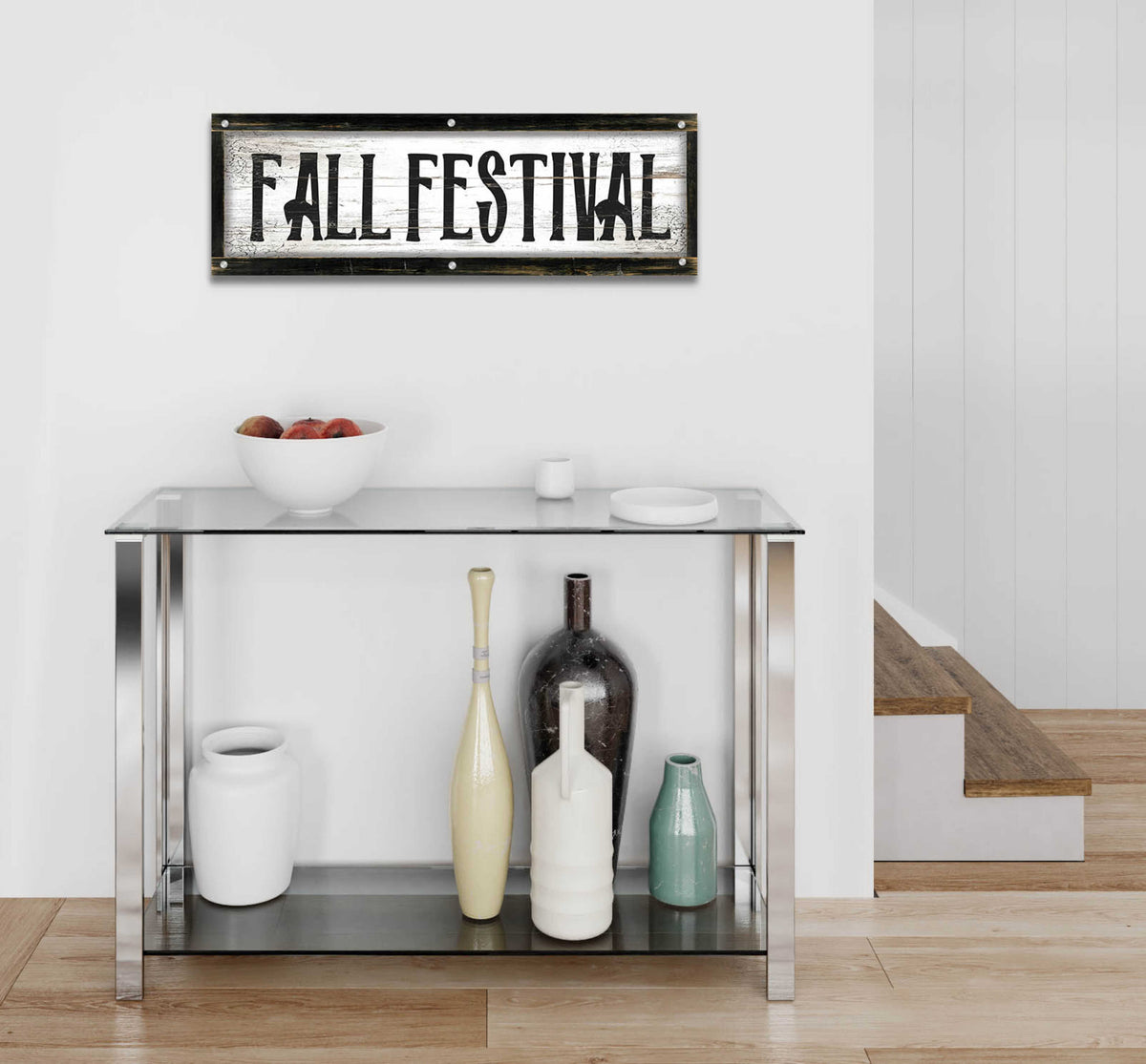 Epic Art 'Fall Festival' by Cindy Jacobs, Acrylic Glass Wall Art,36x12