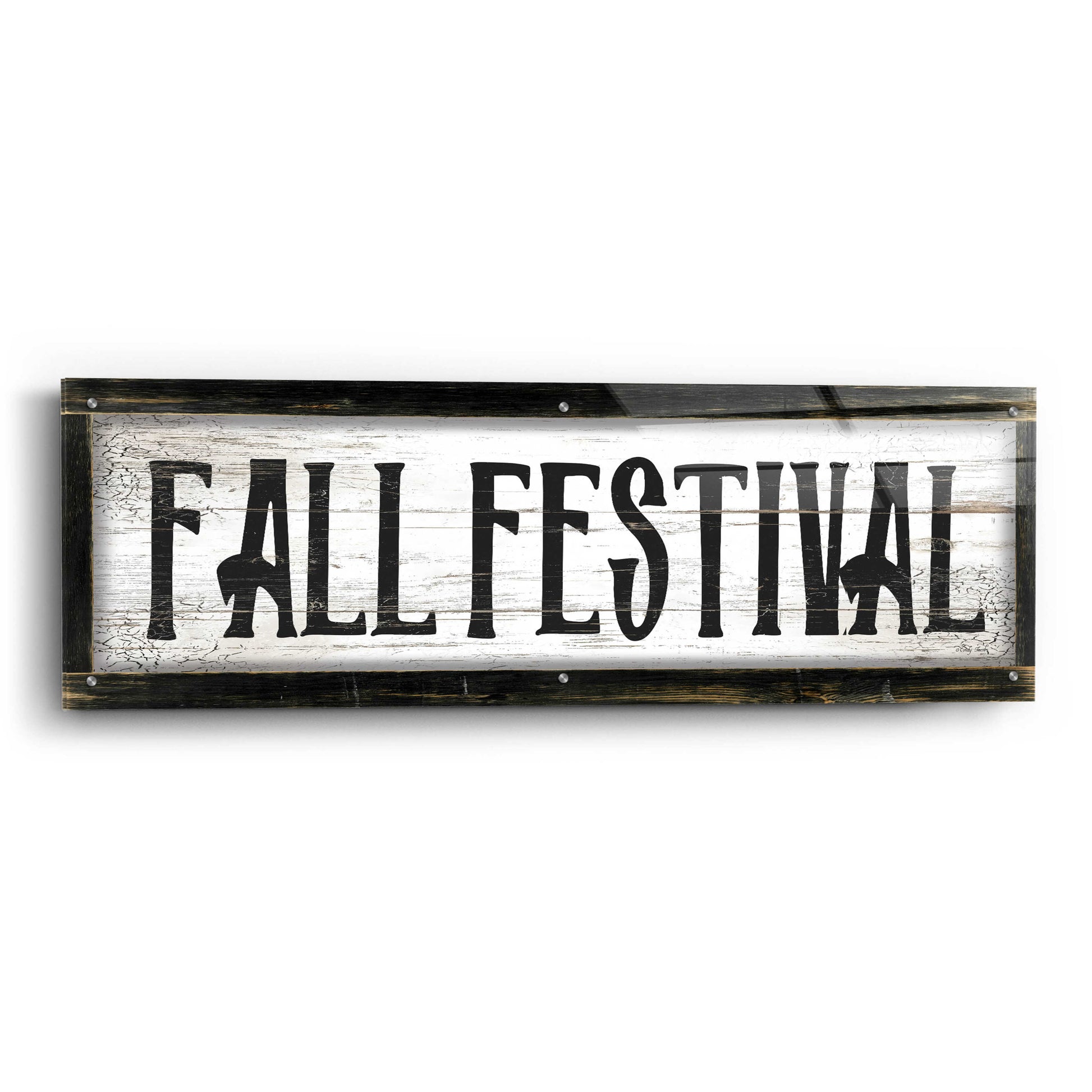 Epic Art 'Fall Festival' by Cindy Jacobs, Acrylic Glass Wall Art,48x16