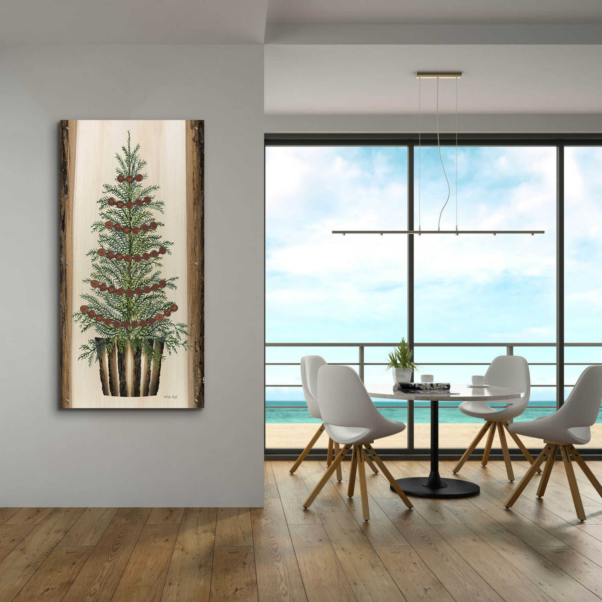 Epic Art 'Wood Land Spruce Tree' by Cindy Jacobs, Acrylic Glass Wall Art,24x48
