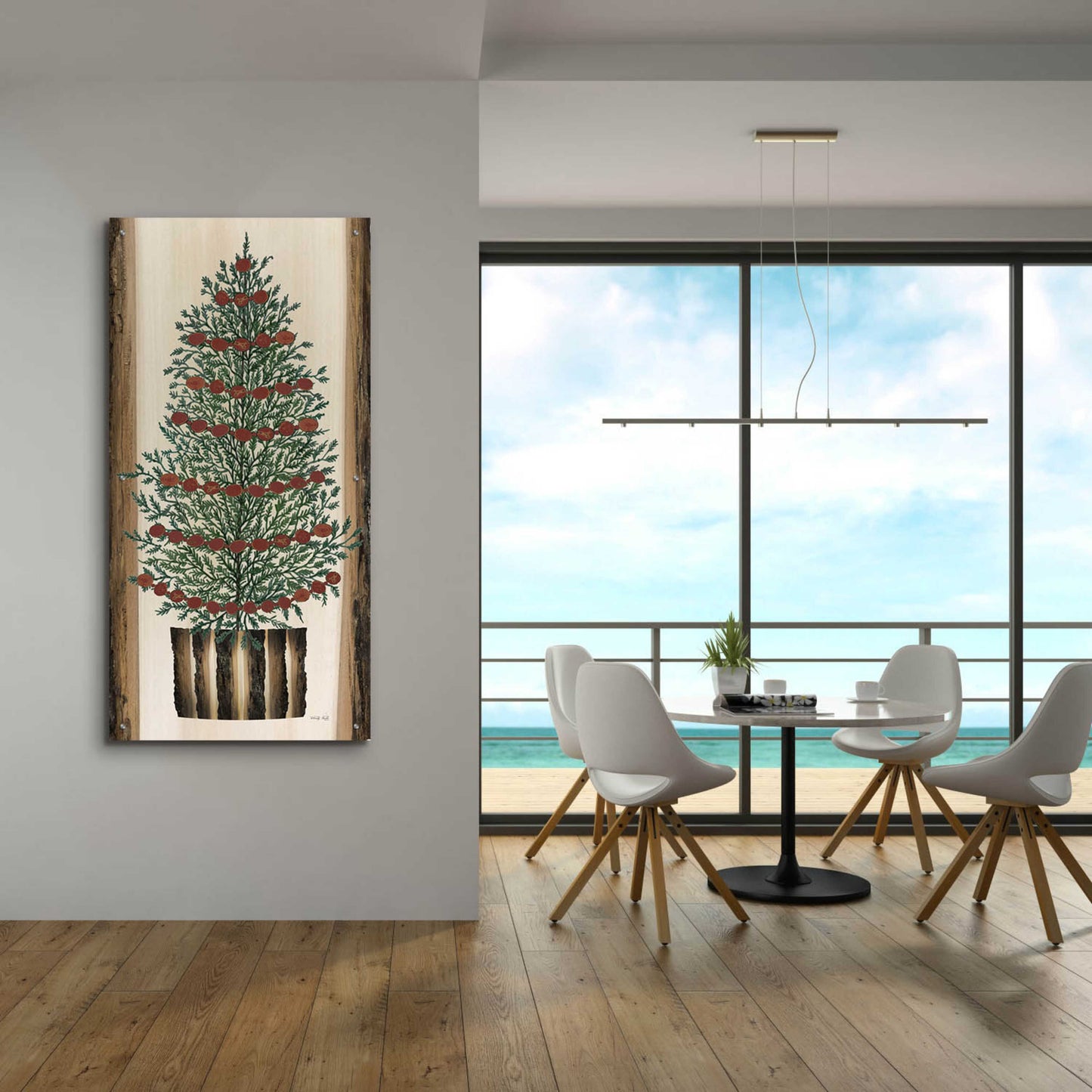 Epic Art 'Wood Land Cedar Tree' by Cindy Jacobs, Acrylic Glass Wall Art,24x48