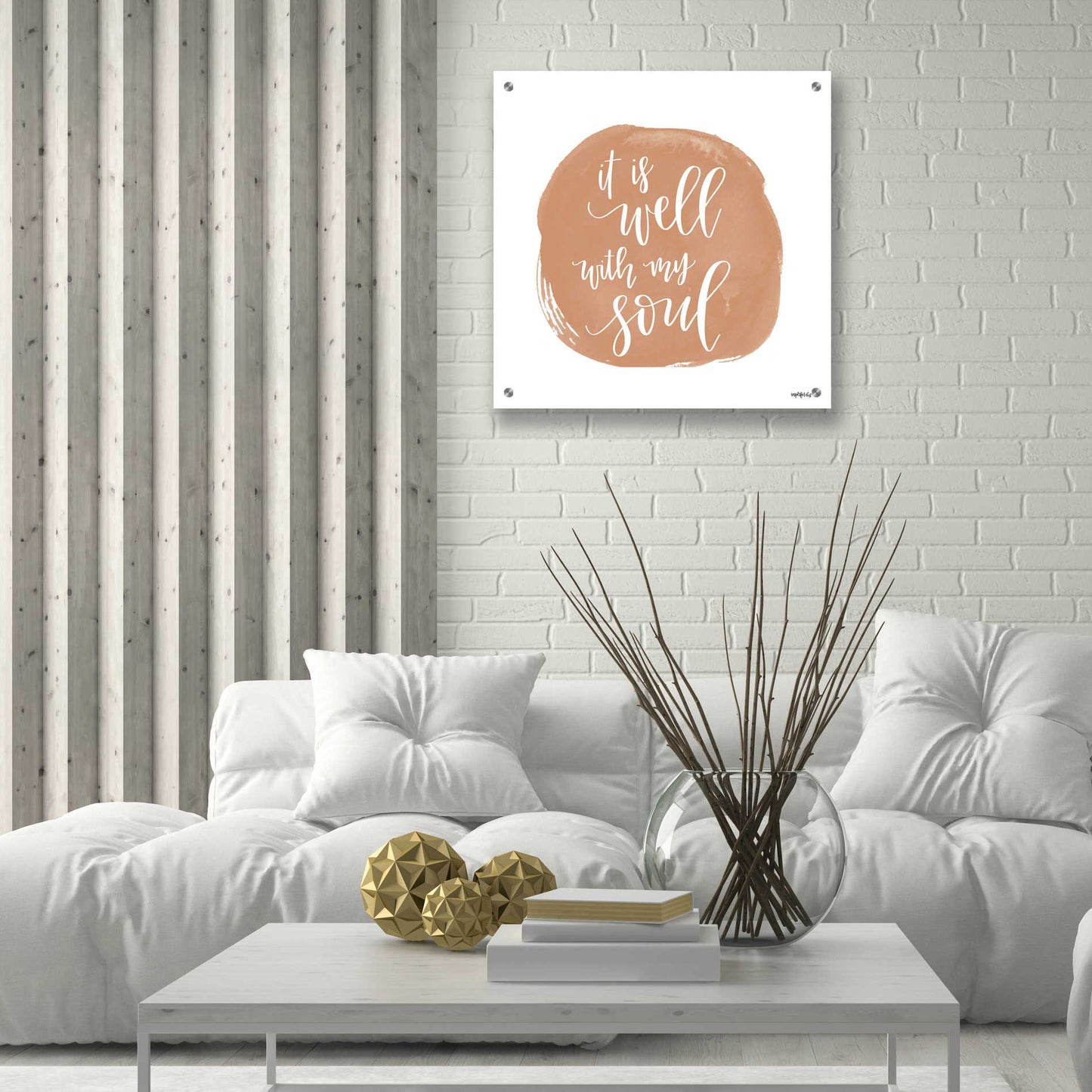 Epic Art 'It is Well With My Soul Square' by Imperfect Dust, Acrylic Glass Wall Art,24x24