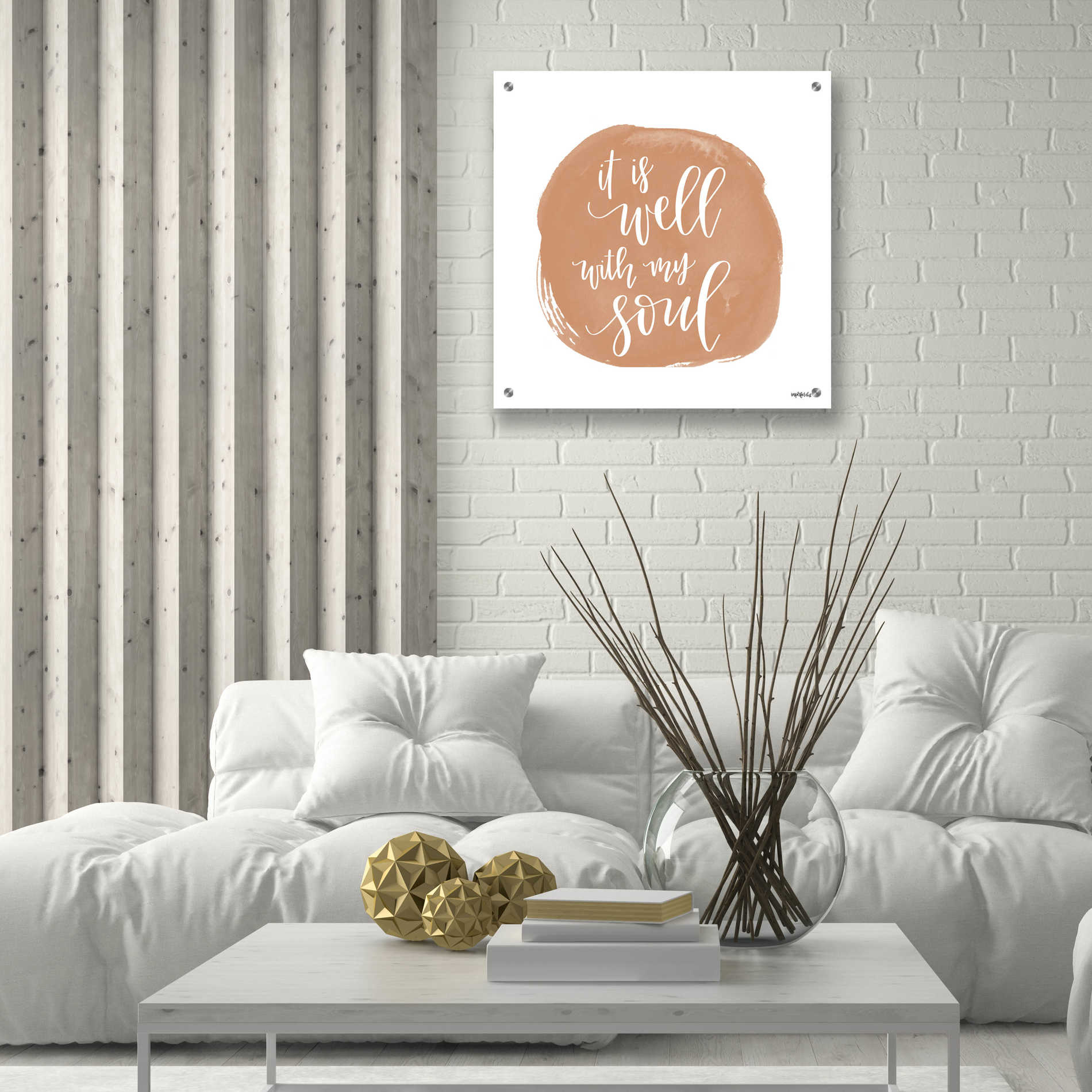 Epic Art 'It is Well With My Soul Square' by Imperfect Dust, Acrylic Glass Wall Art,24x24