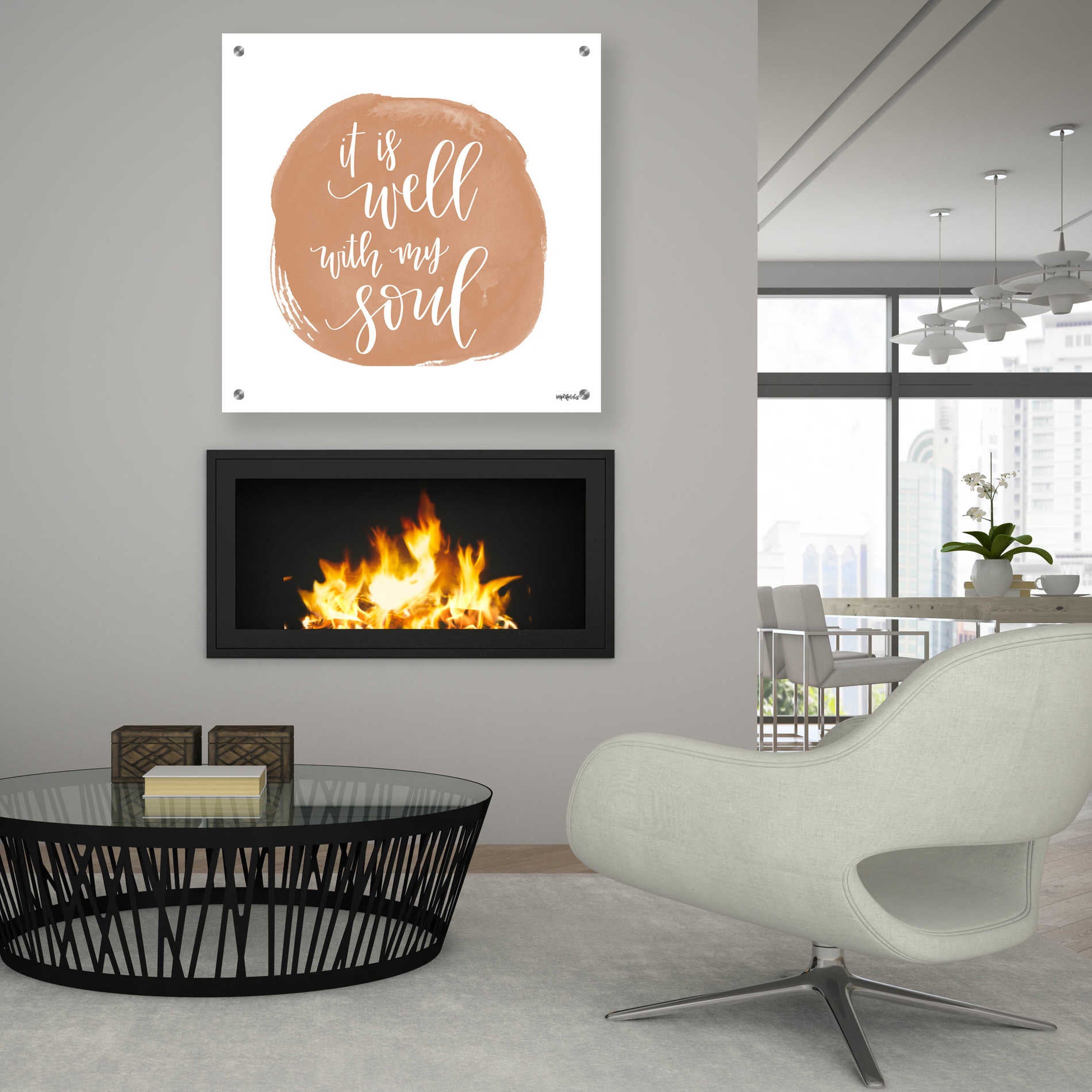 Epic Art 'It is Well With My Soul Square' by Imperfect Dust, Acrylic Glass Wall Art,36x36