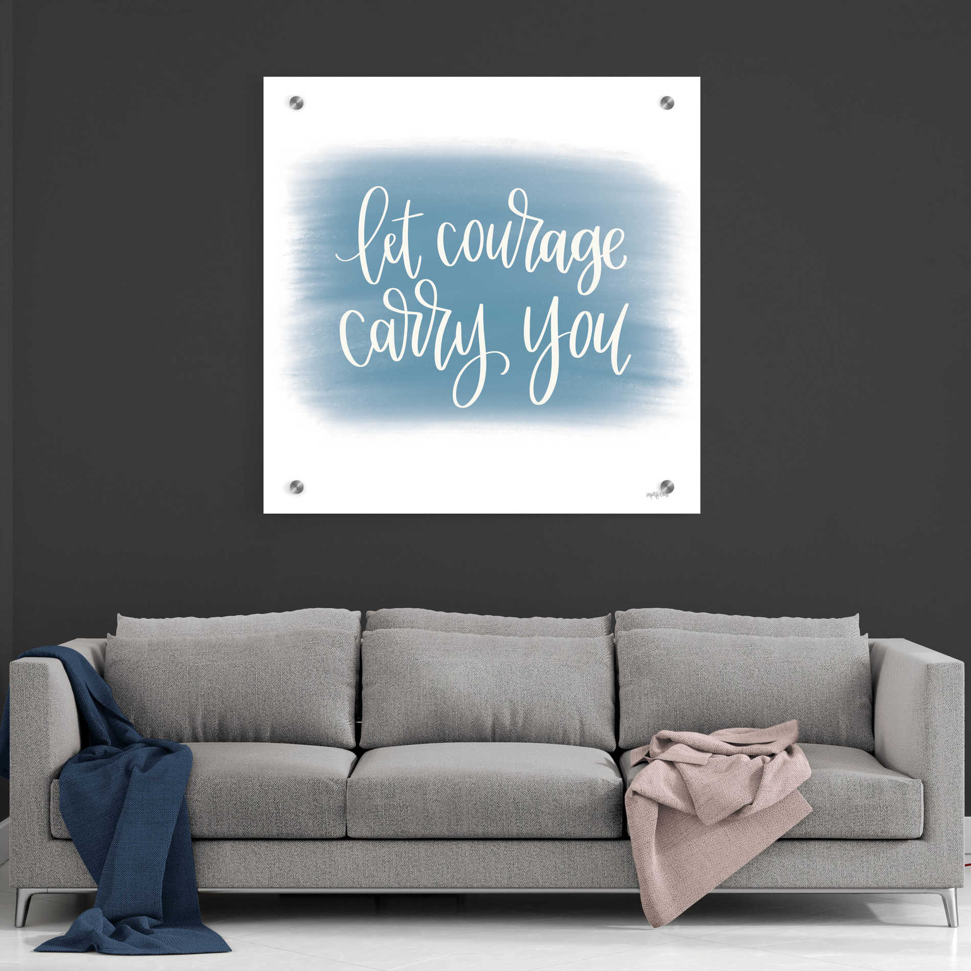 Epic Art 'Let Courage Carry You' by Imperfect Dust, Acrylic Glass Wall Art,36x36