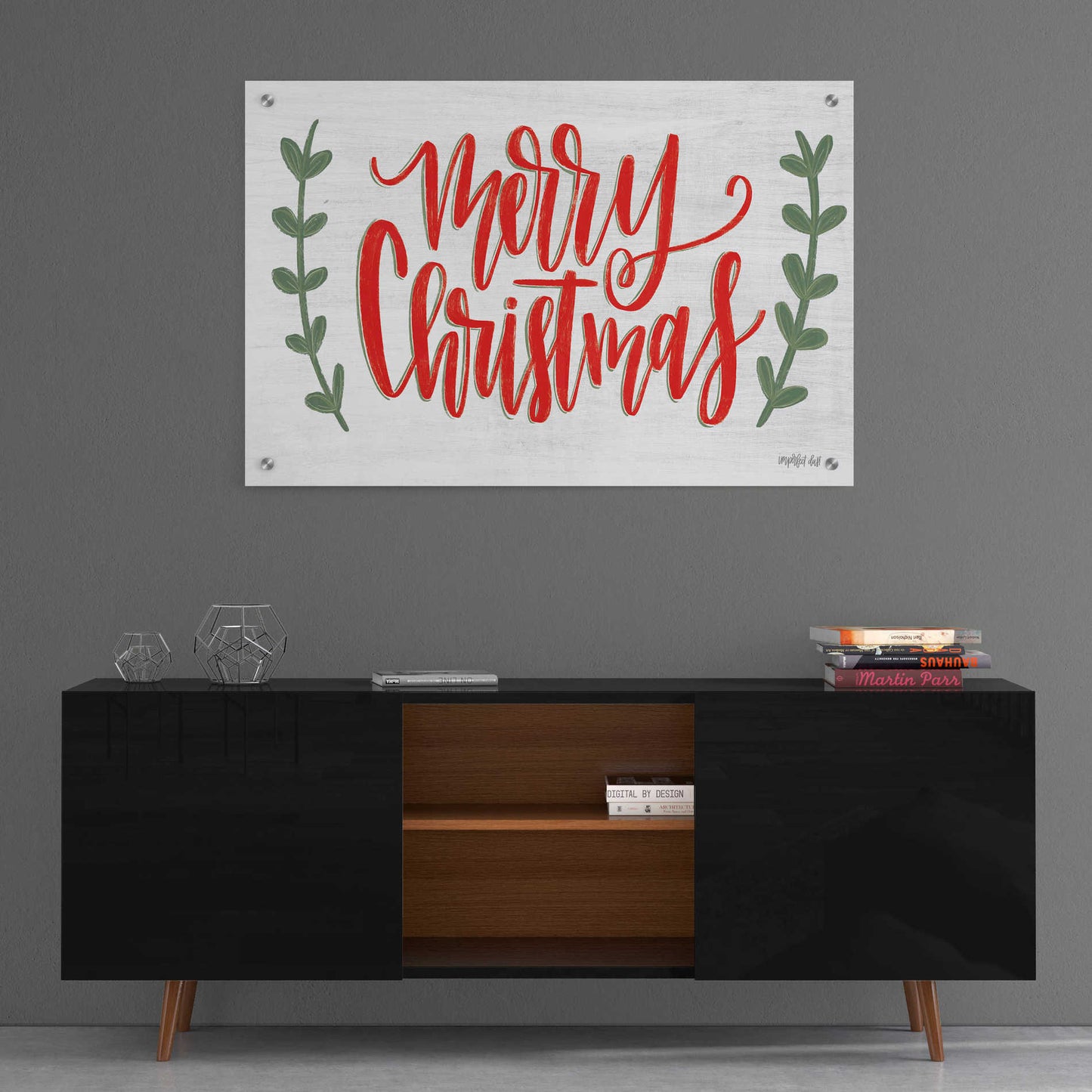 Epic Art 'Merry Christmas' by Imperfect Dust, Acrylic Glass Wall Art,36x24