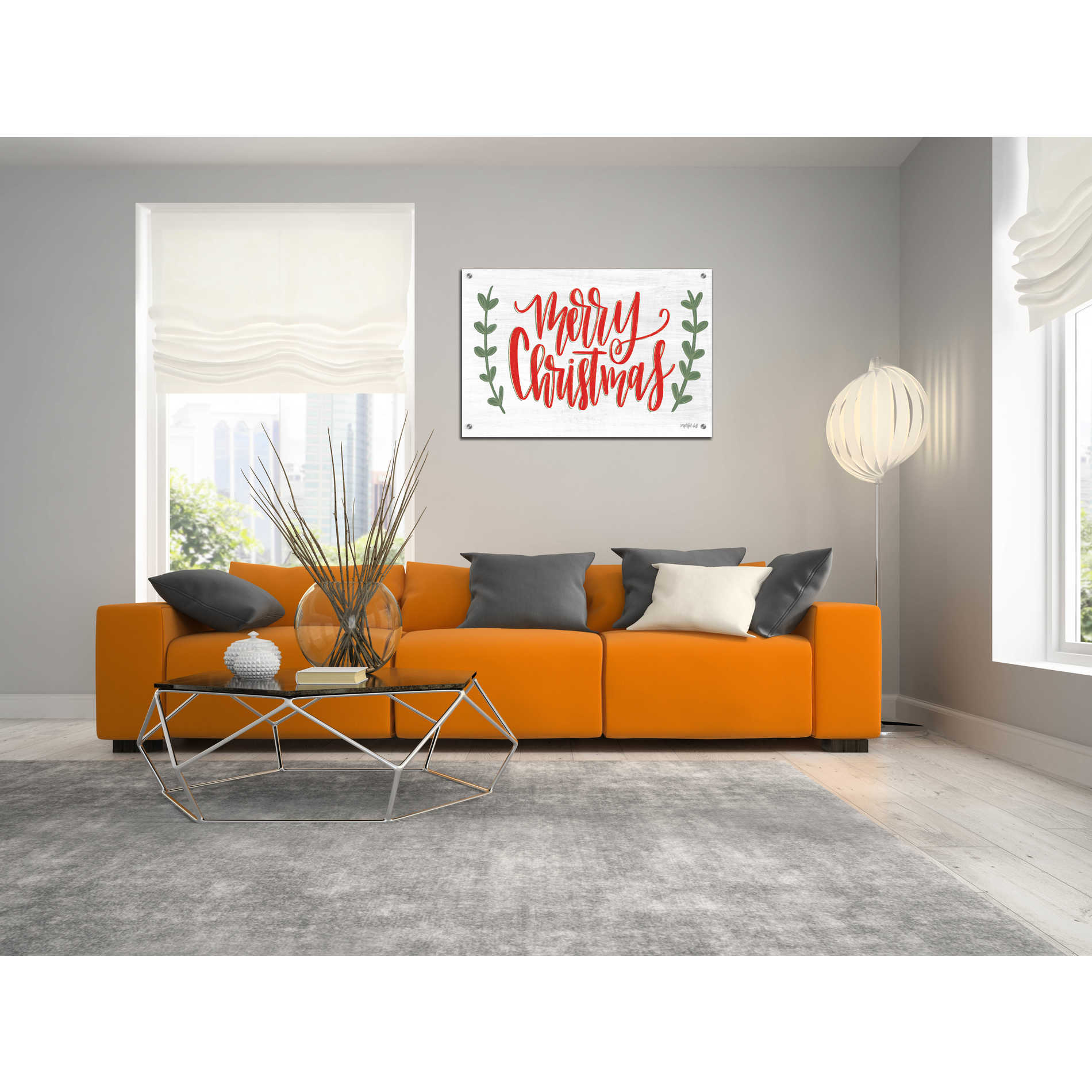 Epic Art 'Merry Christmas' by Imperfect Dust, Acrylic Glass Wall Art,36x24