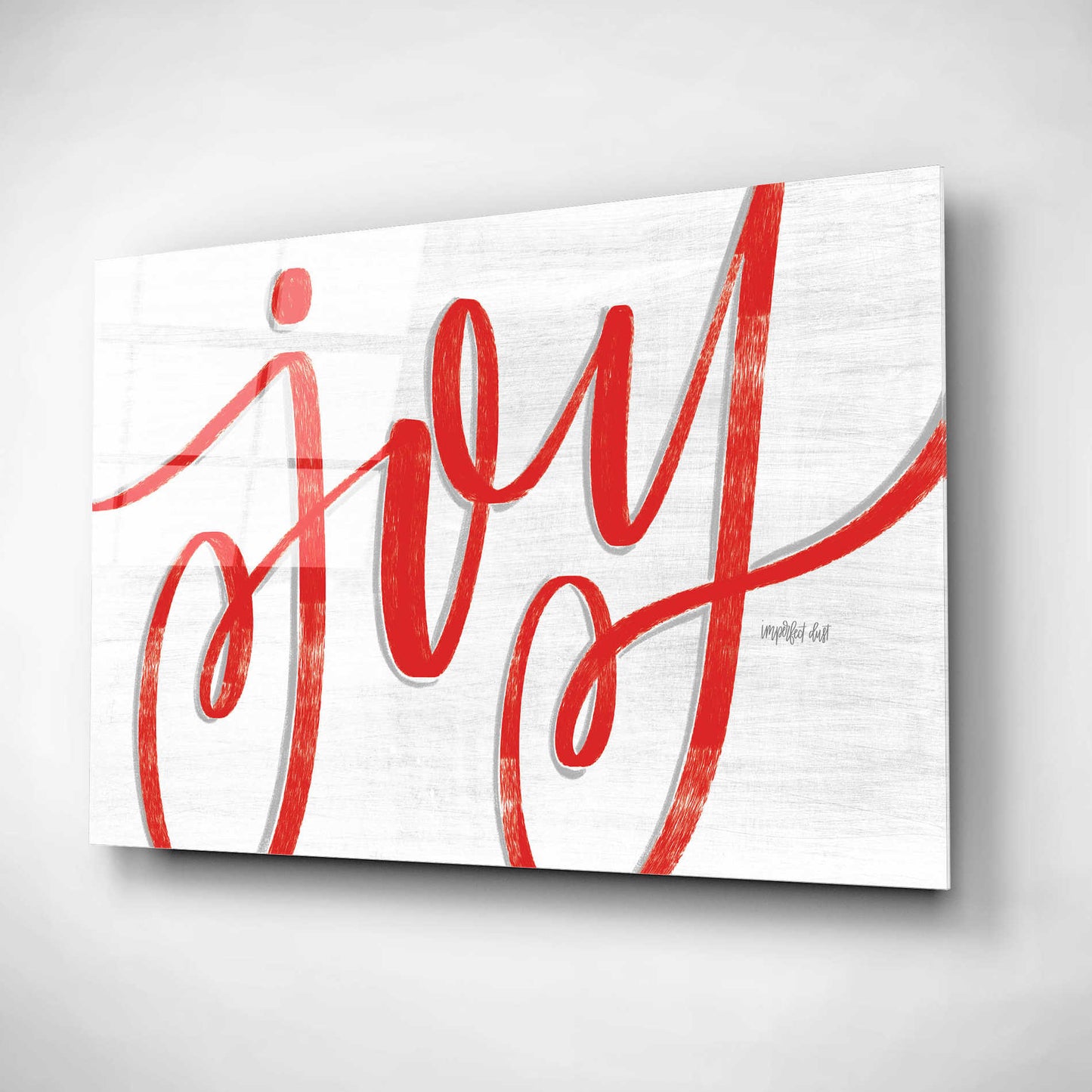 Epic Art 'Joy in Red' by Imperfect Dust, Acrylic Glass Wall Art,16x12