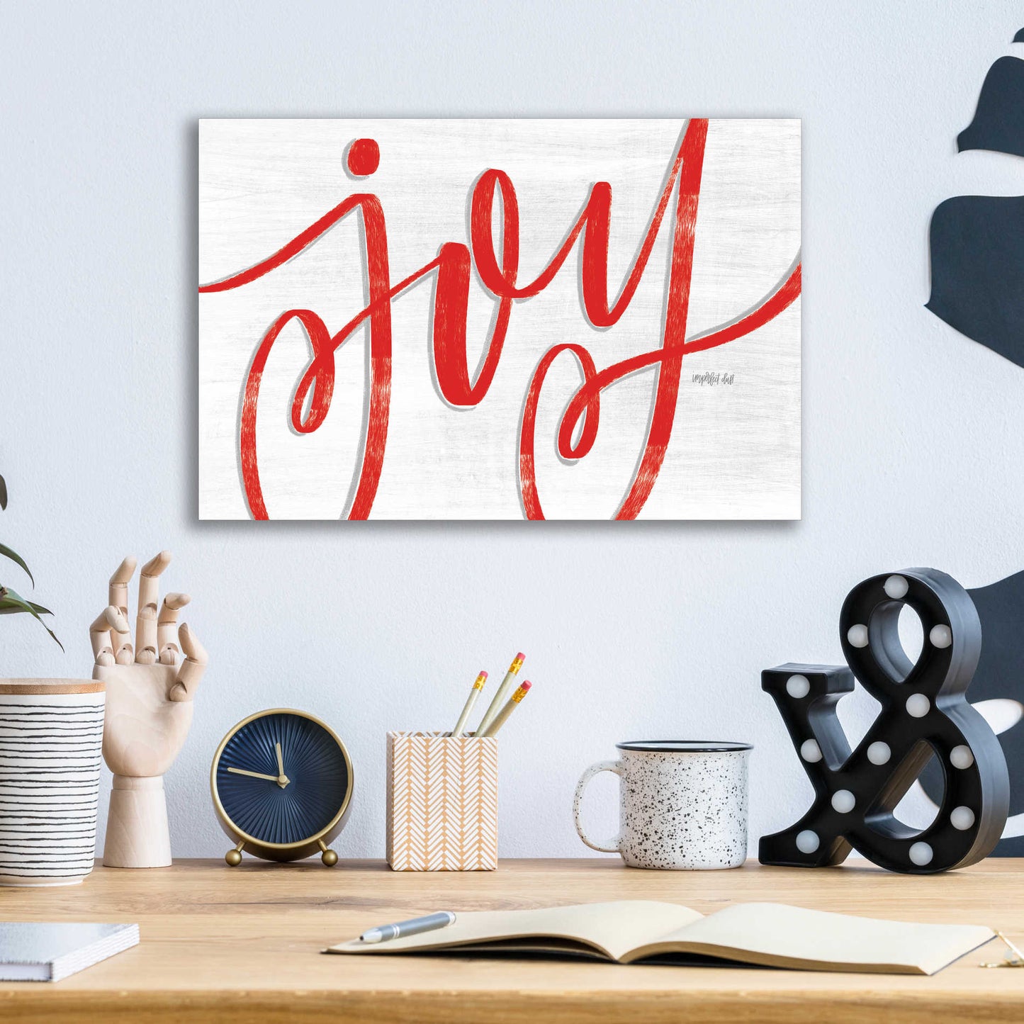 Epic Art 'Joy in Red' by Imperfect Dust, Acrylic Glass Wall Art,16x12