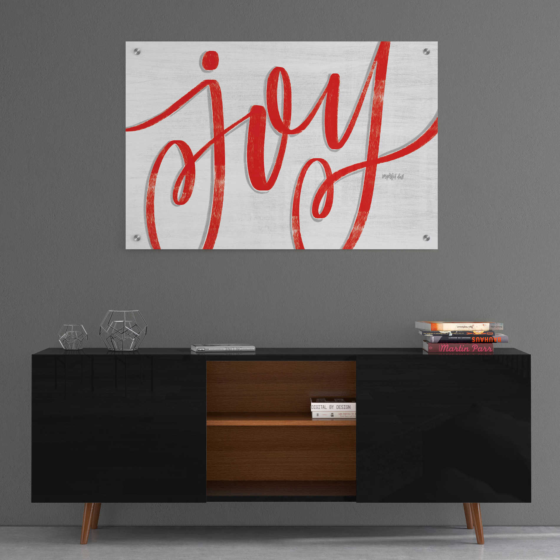 Epic Art 'Joy in Red' by Imperfect Dust, Acrylic Glass Wall Art,36x24