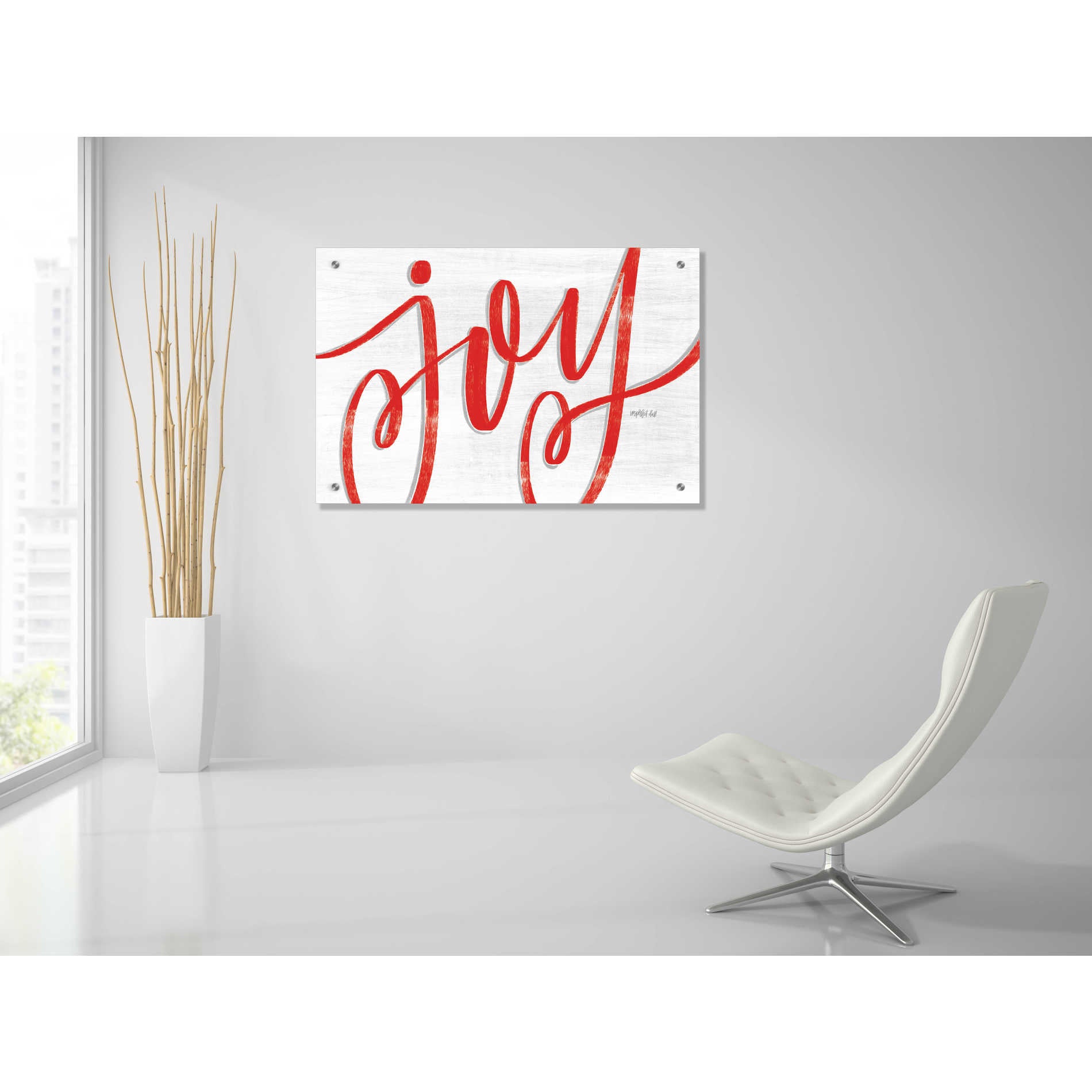 Epic Art 'Joy in Red' by Imperfect Dust, Acrylic Glass Wall Art,36x24