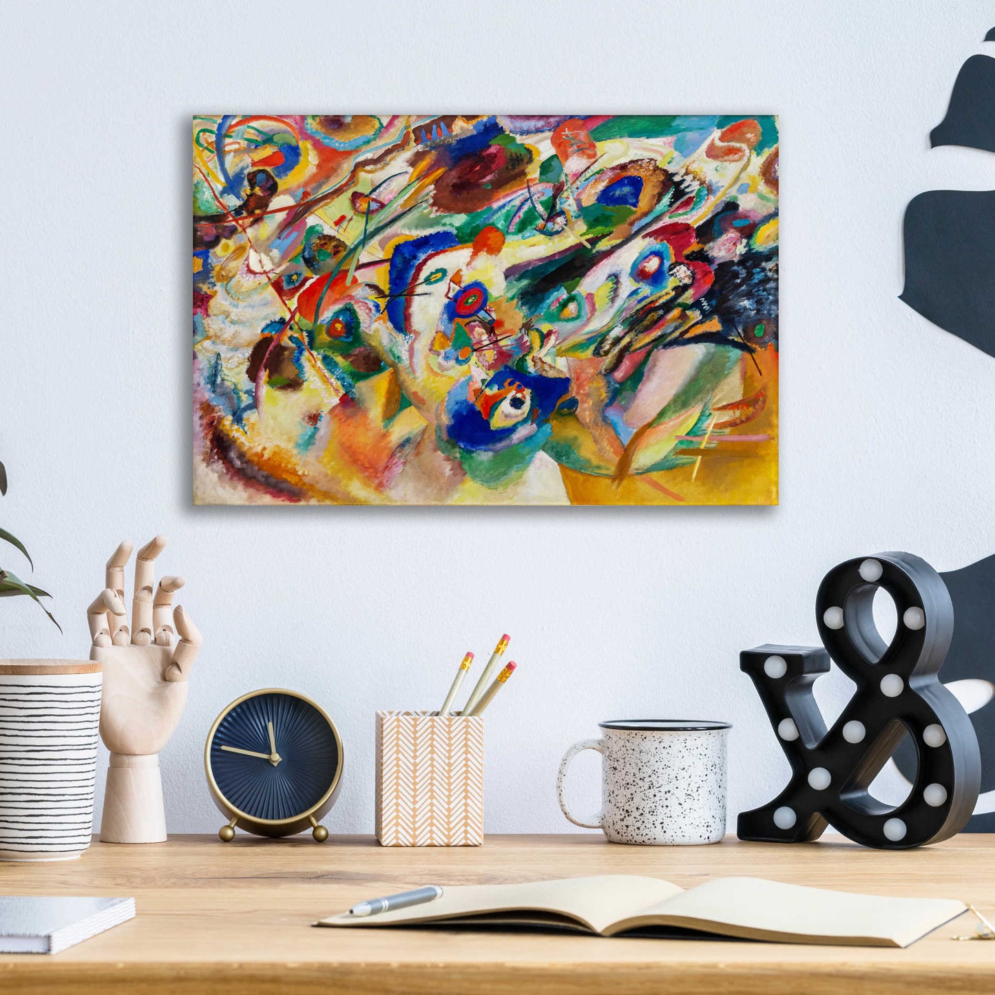 Epic Art 'Sketch 2 for Composition VII' by Wassily Kandinsky, Acrylic Glass Wall Art,16x12